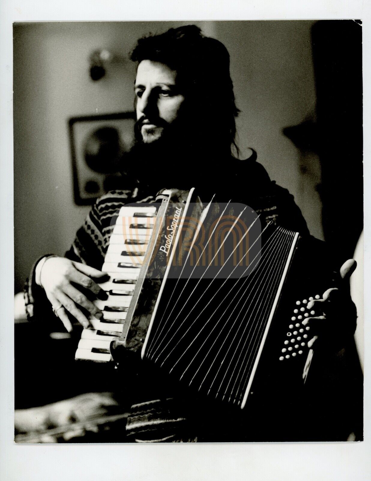 Ringo Starr BEATLES Plays Accordion - Original Vintage TYPE 1 Photo 8