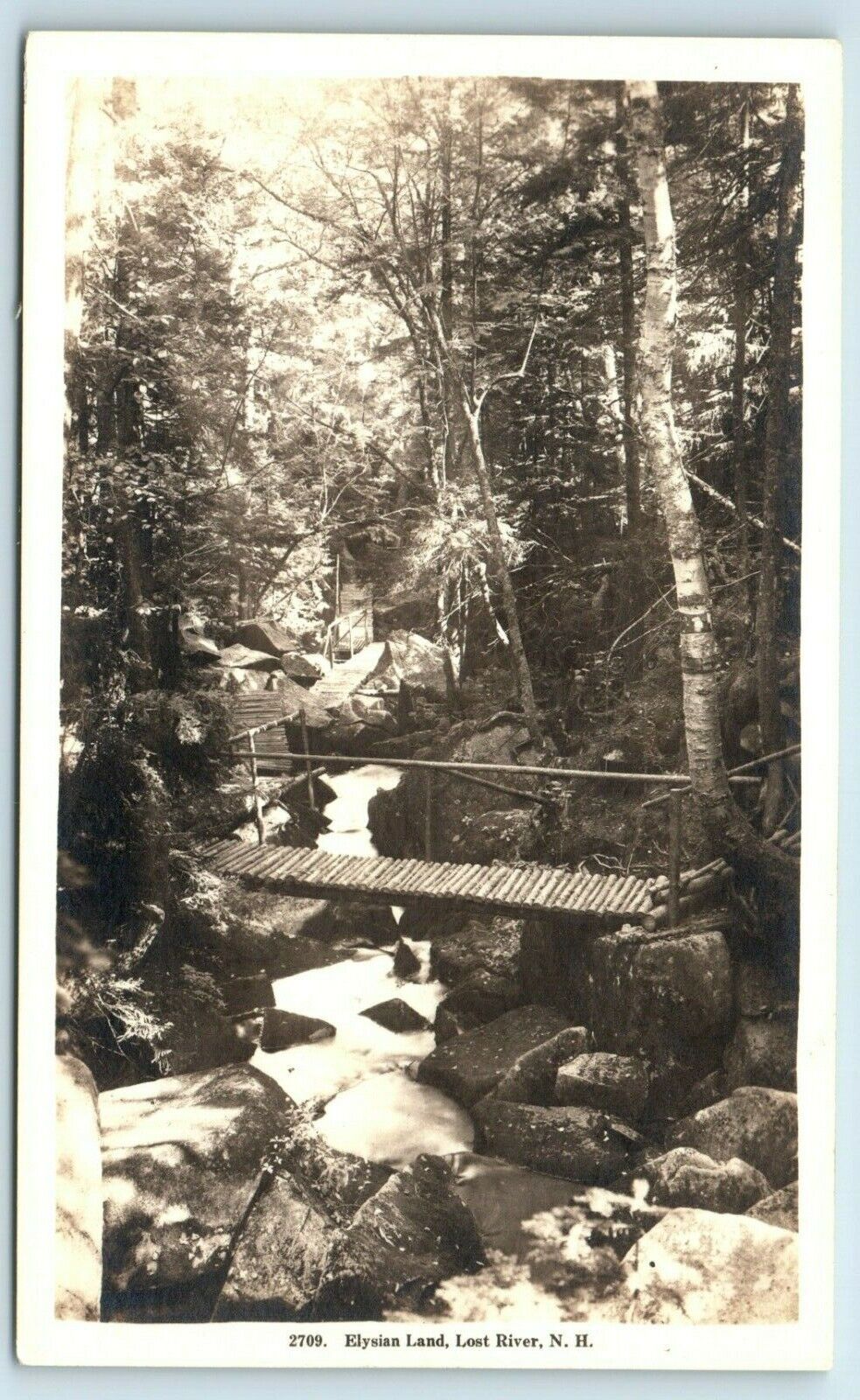 Postcard Elysian Land, Lost River NH RPPC A130