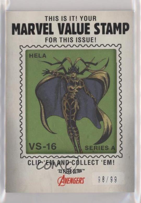 2022 Fleer Ultra Avengers Marvel Value Stamps 98/99 Hela #VS-16 07yb