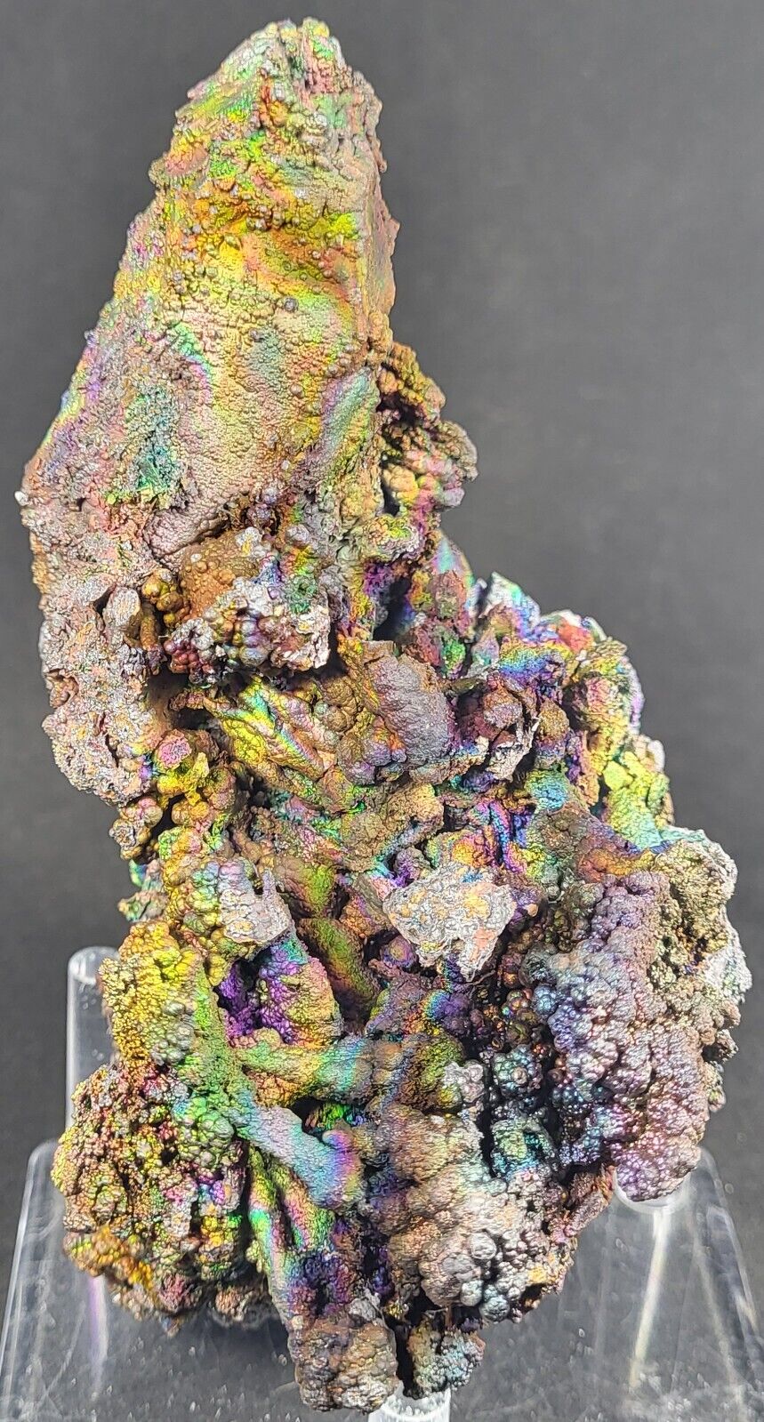 XL A++ Rainbow Turgite on Quartz Crystals Iridescent Hematite Graves Mountain GA