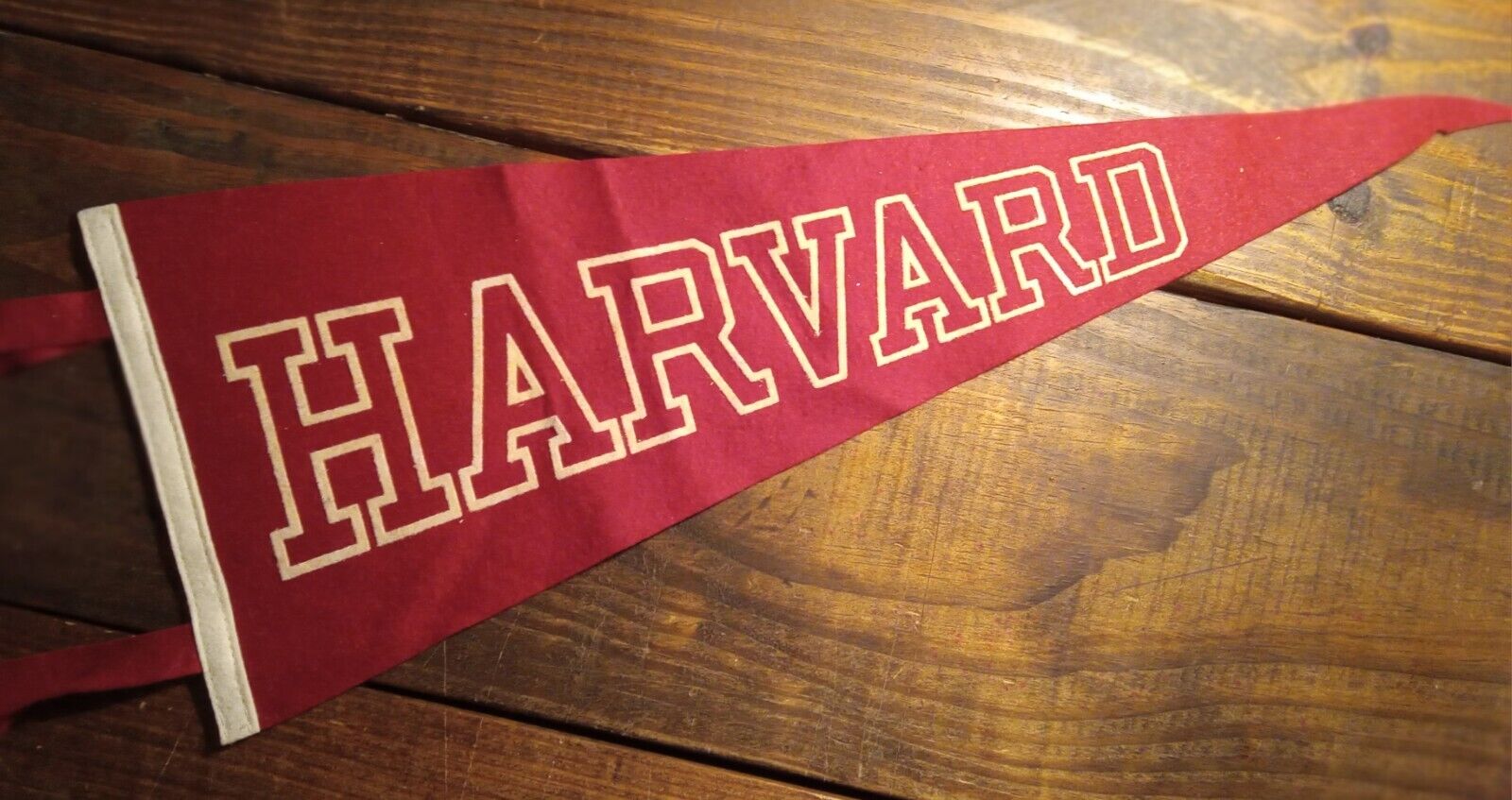 Vintage HARVARD Pennant Raised Letters Chipenco’s Chicago Pennant Co. 23” Long