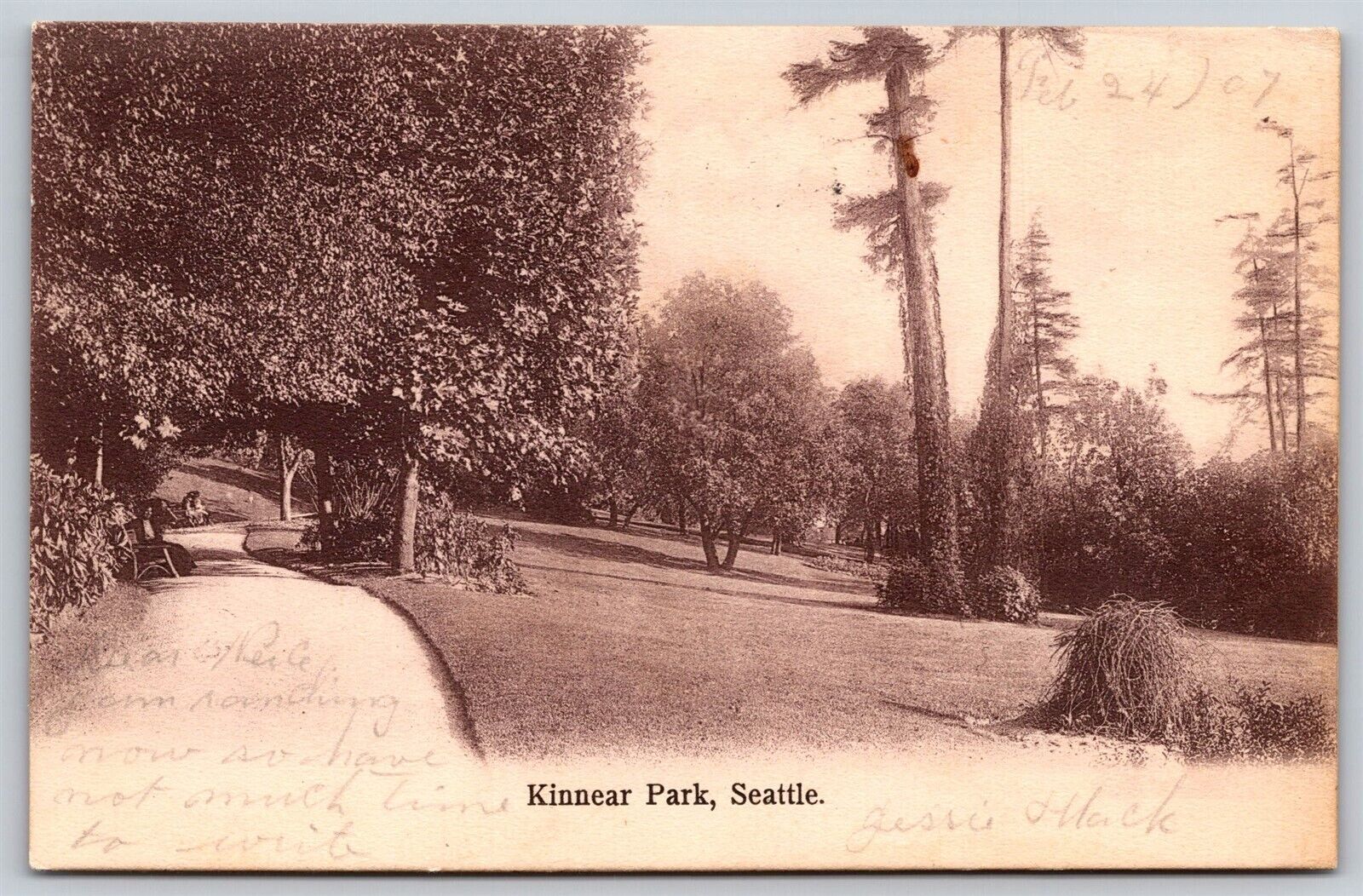Postcard Kinnear Park, Seattle WA 1907 T127