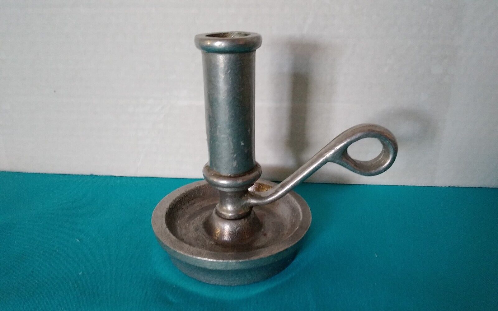 Pewter Casting Company Finger Loop Candlestick Holder Chamberstick