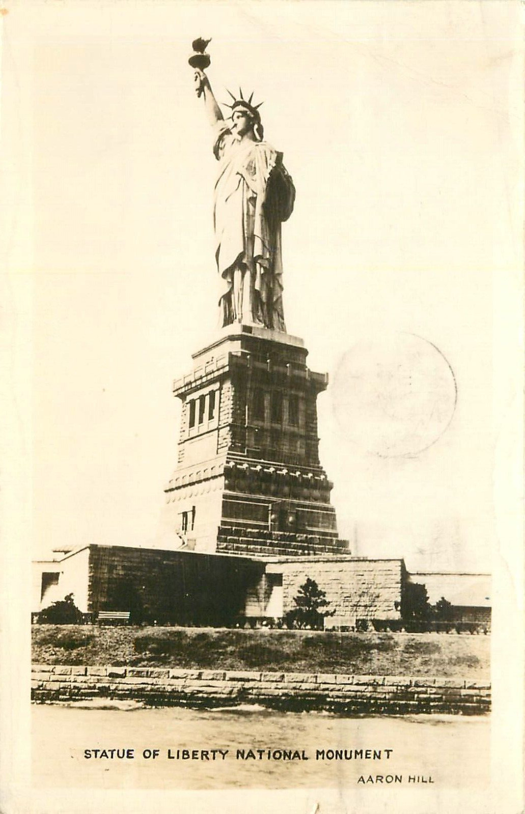 c1940 Statue of Liberty (Aaron Hill), New York City, NY Real Photo Postcard/RPPC
