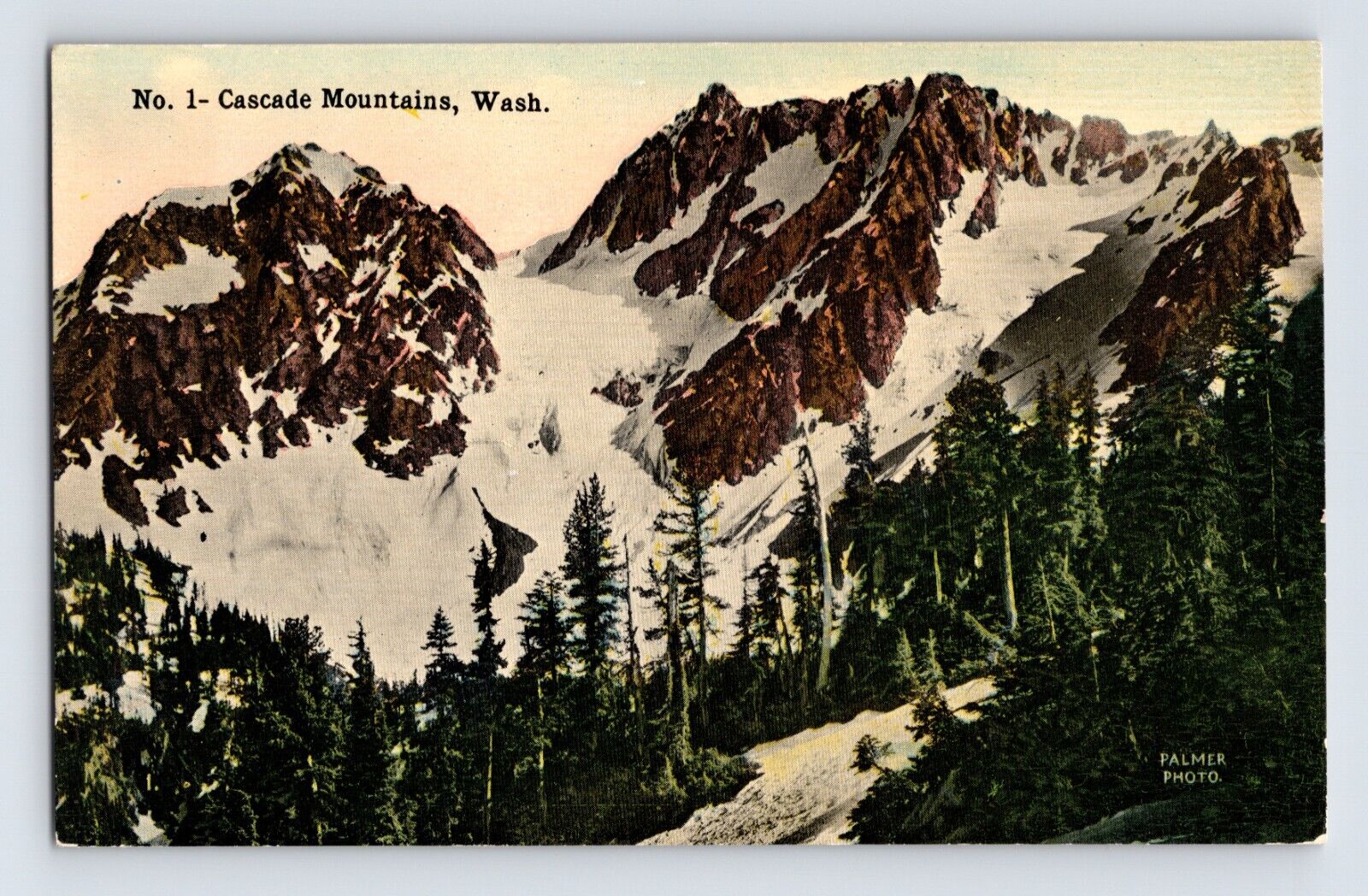 Postcard Washington Cascade Mountains WA Landscape 1910s Unposted Divided Back