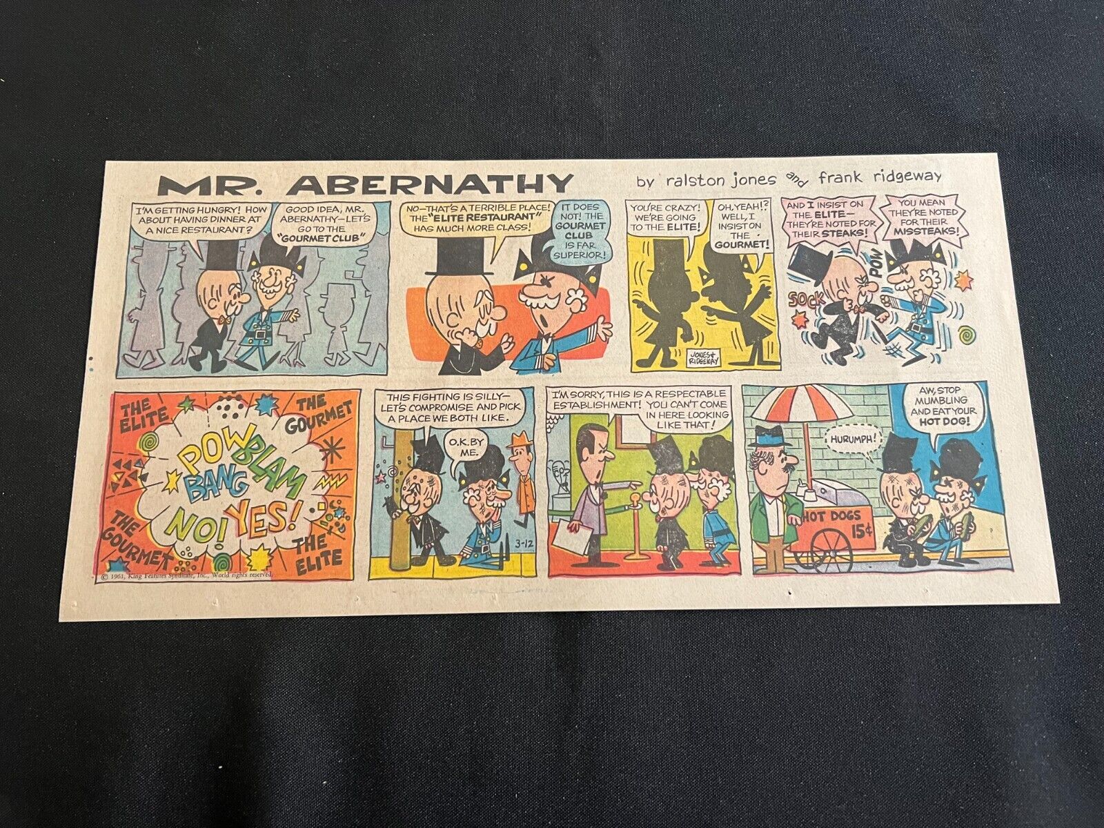#08a MR. ABERNATHY by Ralston Jones Sunday Third Page Strip March 12, 1961