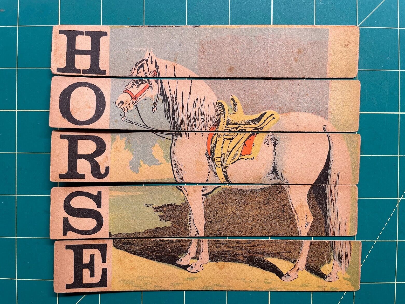 Victorian dissected slat puzzle  - Horse