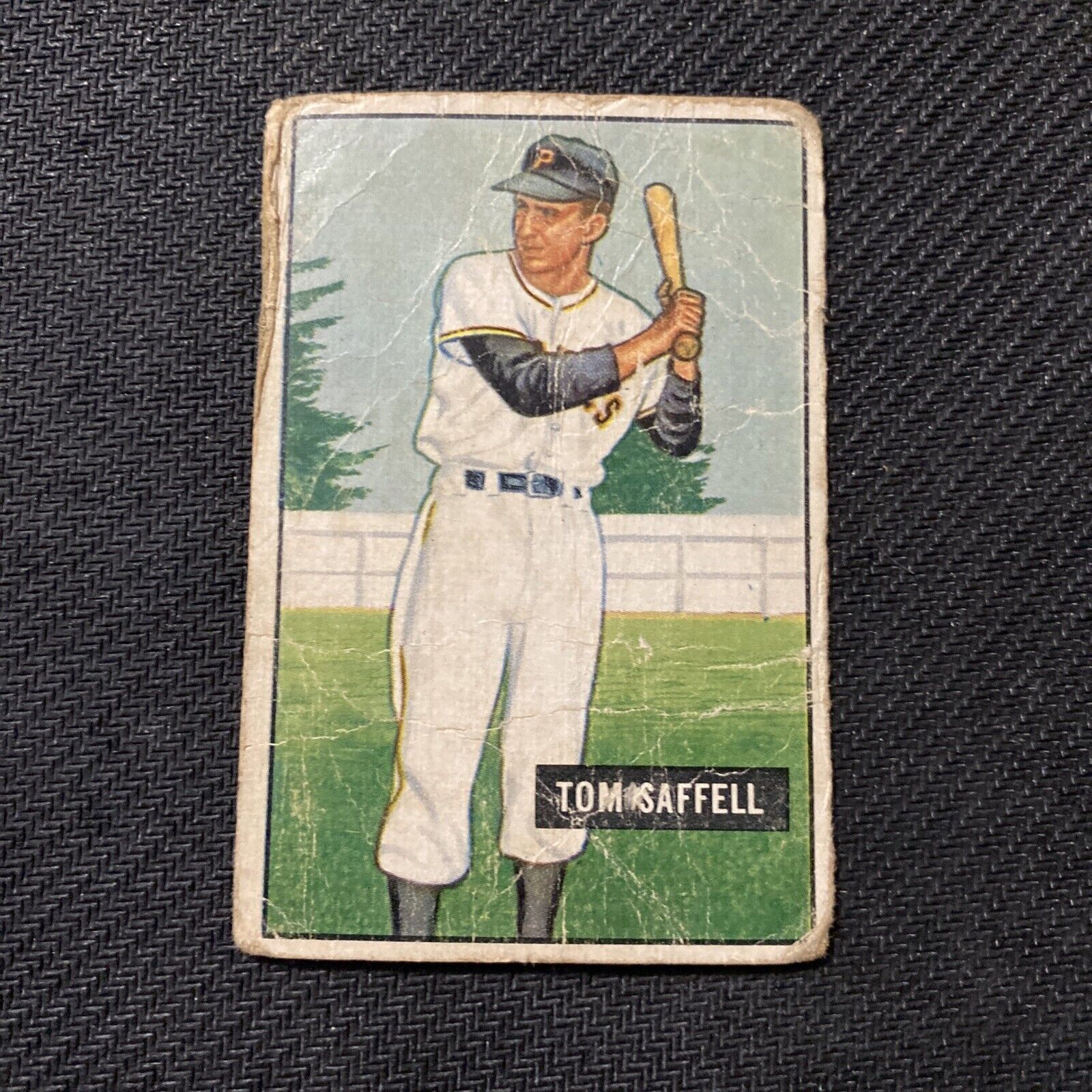 1951 Bowman Baseball #130 Ton Saffell Pittsburgh Pirates