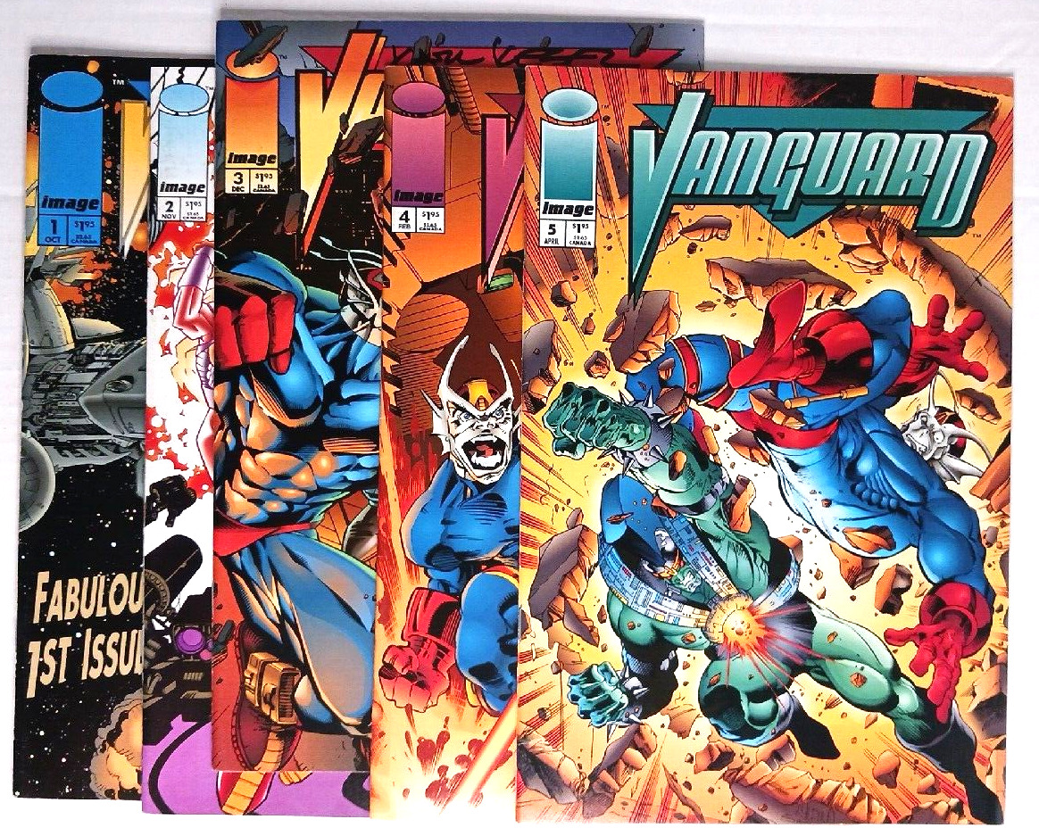 Vanguard Issues #1 2 3 4 & 5 ~ Image Comics 1993-94 ~ #3 is Signed: Karl Kesel