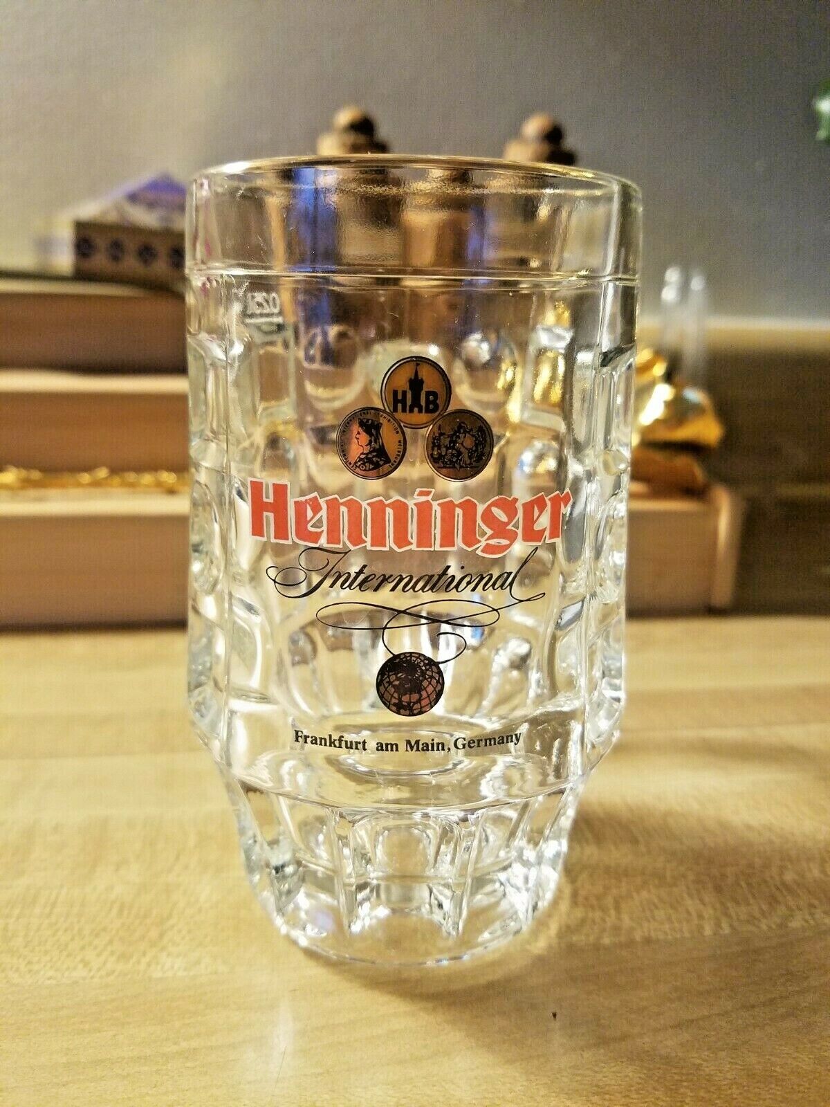 Henninger International Dimple Glass Mug (Frankfurt, Germany) (#0251)