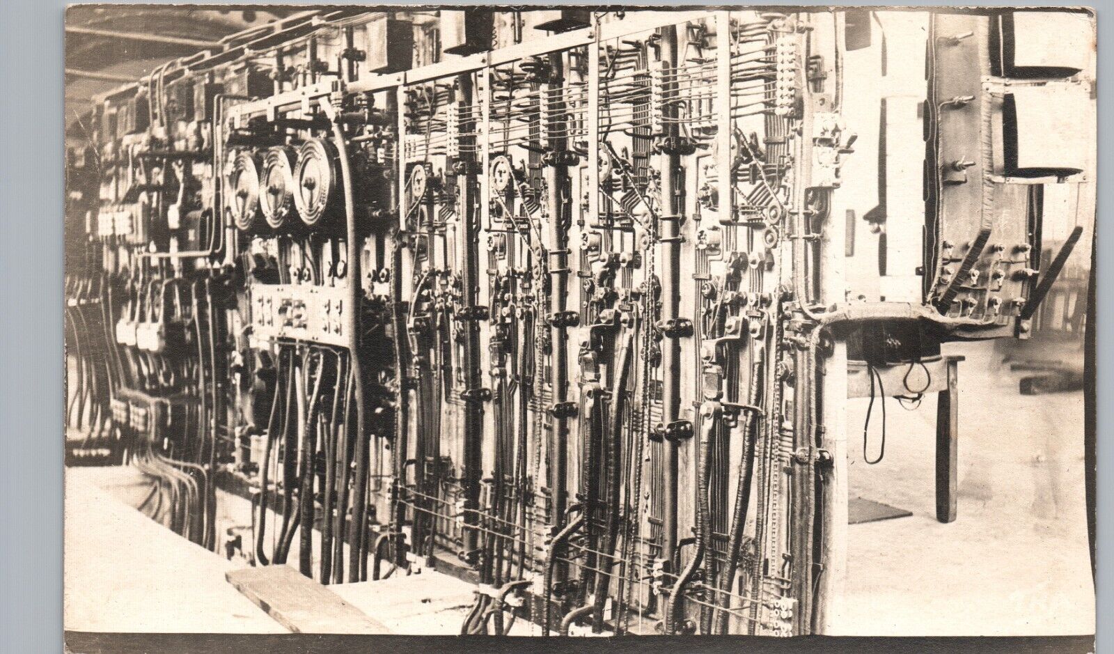 FACTORY SWITCHBOARD real photo postcard rppc interior power industry