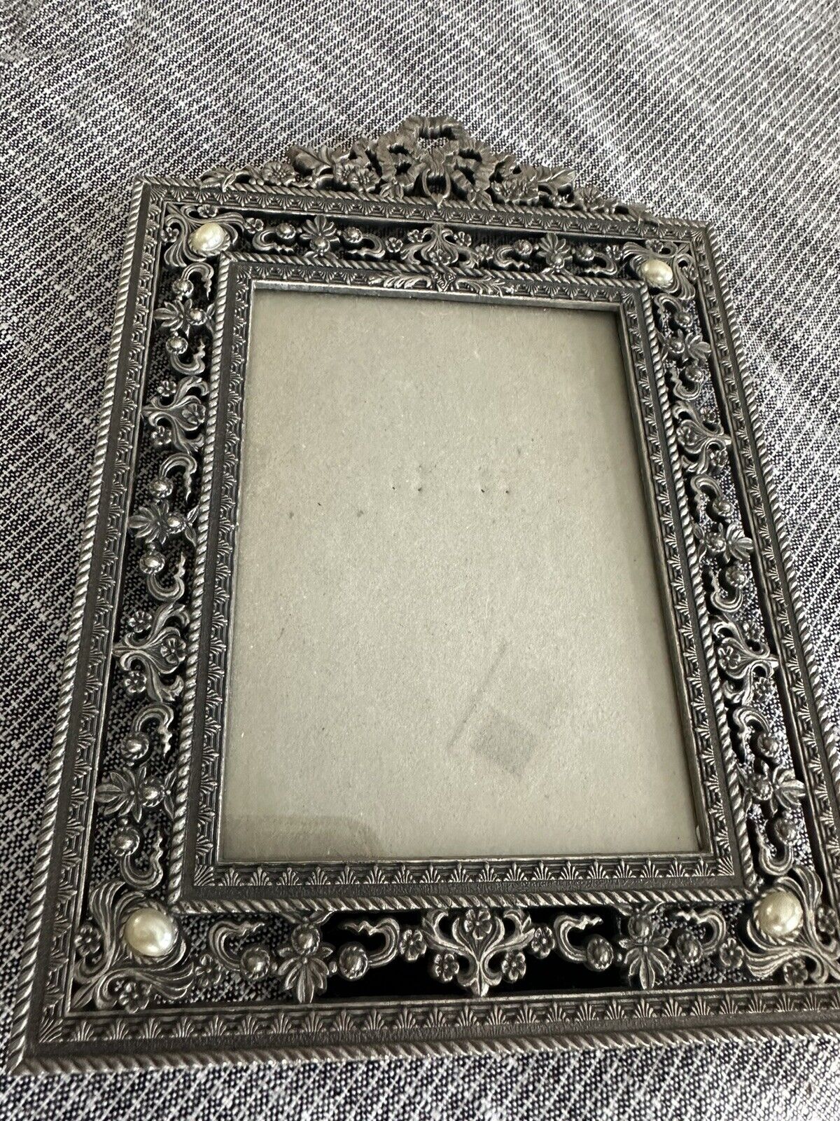Pewter Photo Frame For 3 X 5 Pictures