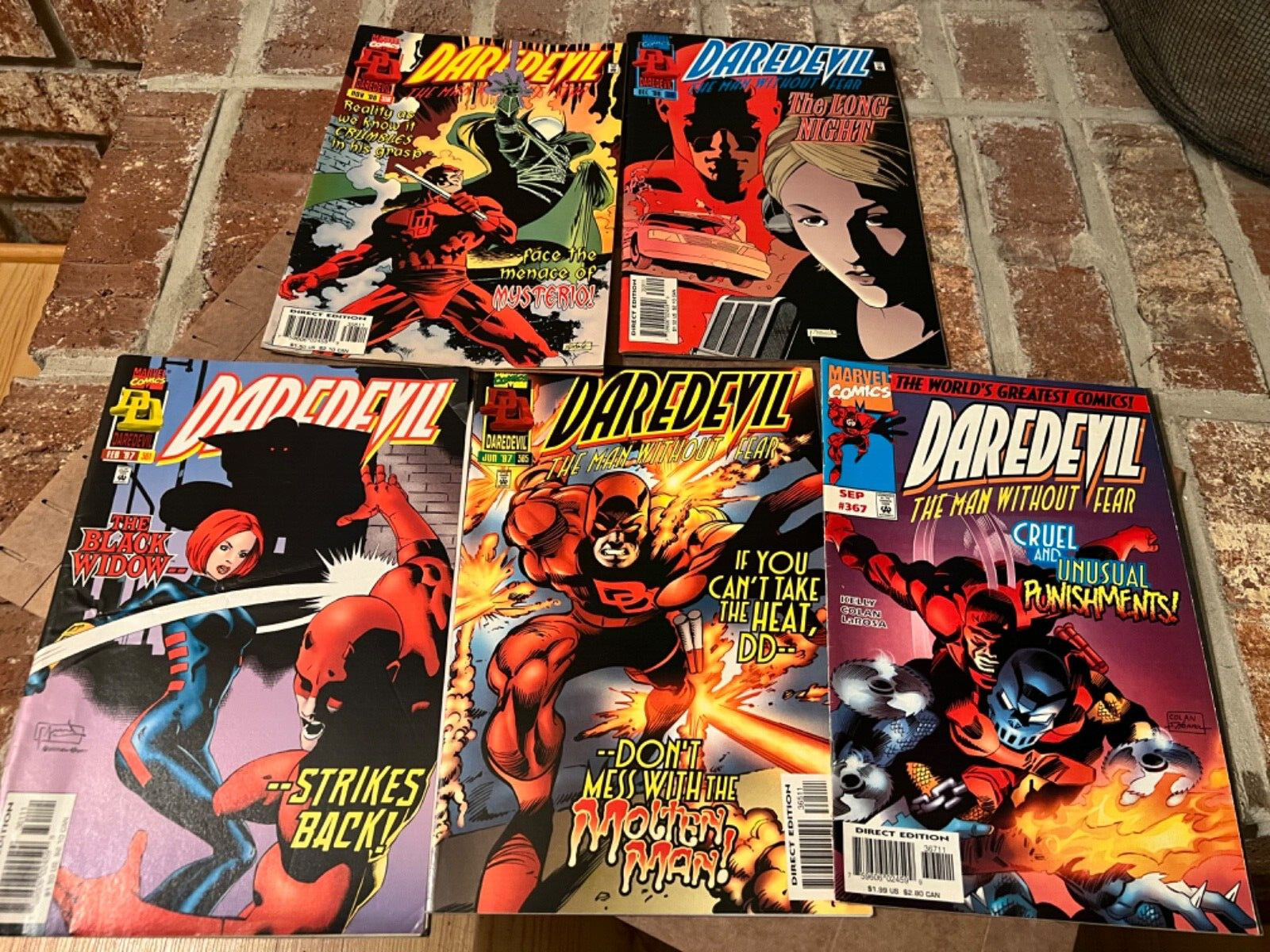 Daredevil Marvel Comic Books Lot of 5: #358 #359 #361 #365