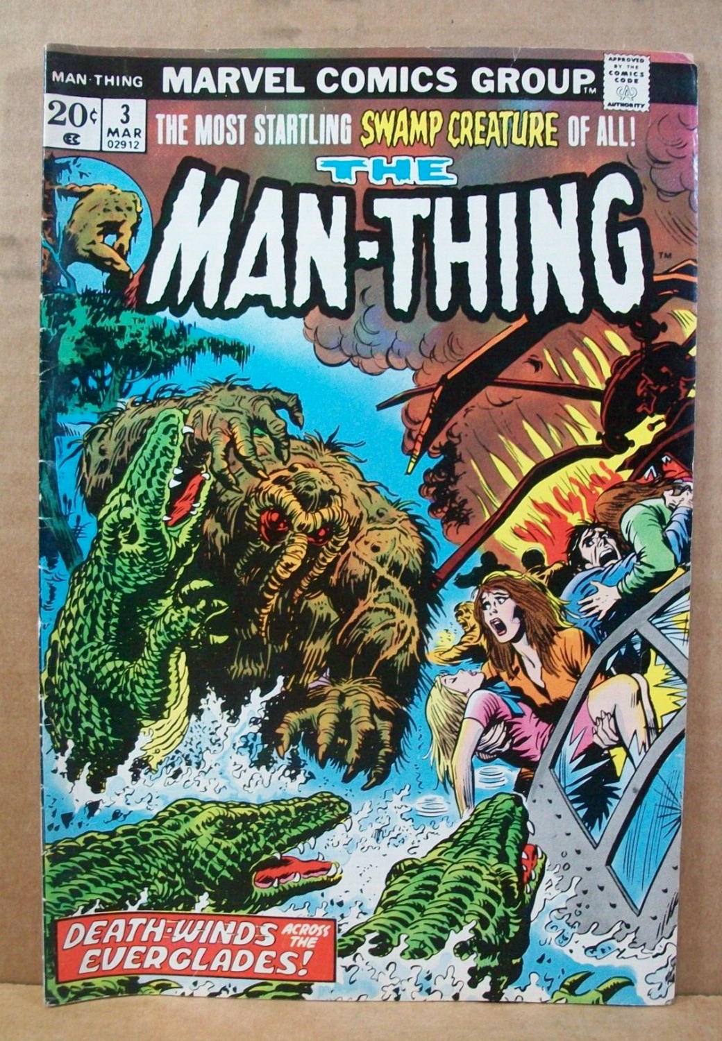 The Man-Thing #3 (Marvel Comics, March 1974) FN+
