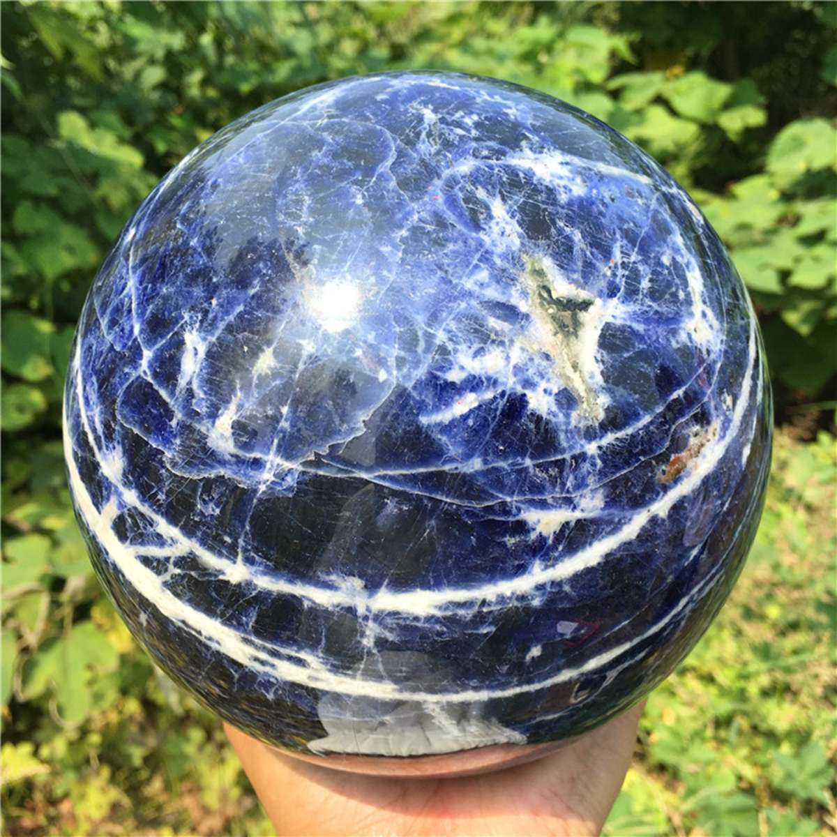 4.7kg Natural sodalite Sphere quartz Crystal Ball Healing 