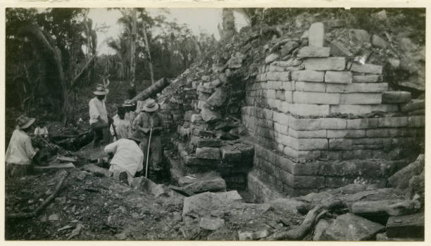Excavation In Progress British Honduras G Laws 1927 OLD PHOTO