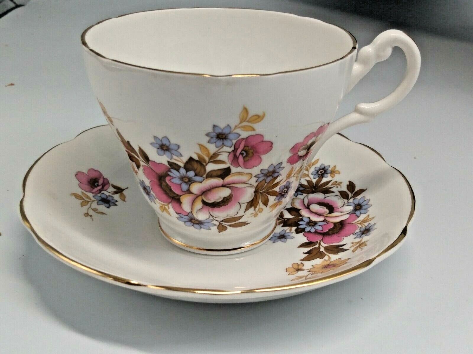 Royal Ascot Bone China Footed Cup & Saucer wide mouth cup 3 1/2