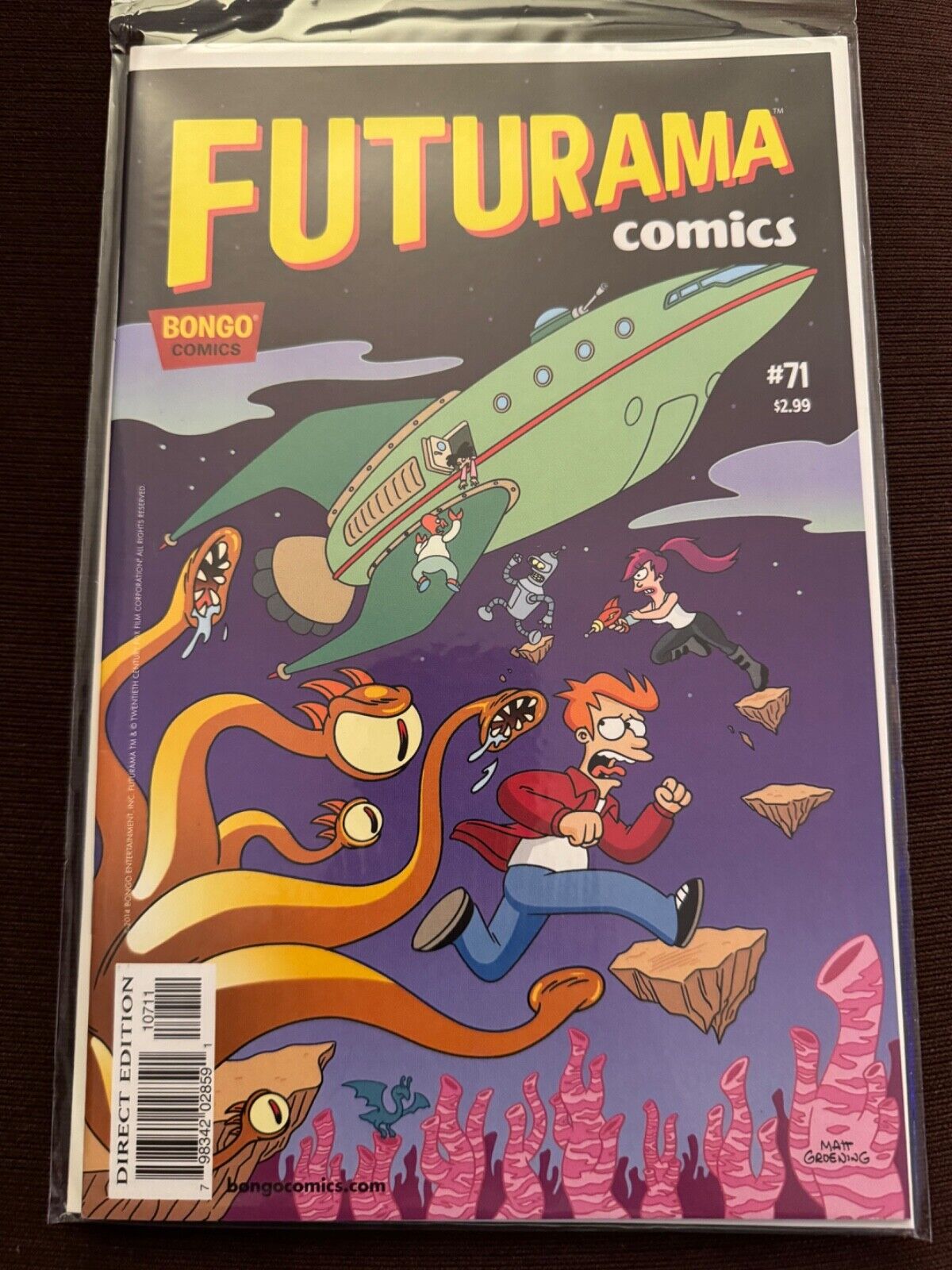 Futurama Comics #71 Bongo Comic book 2014 Fry Leela Bender NM Condition 