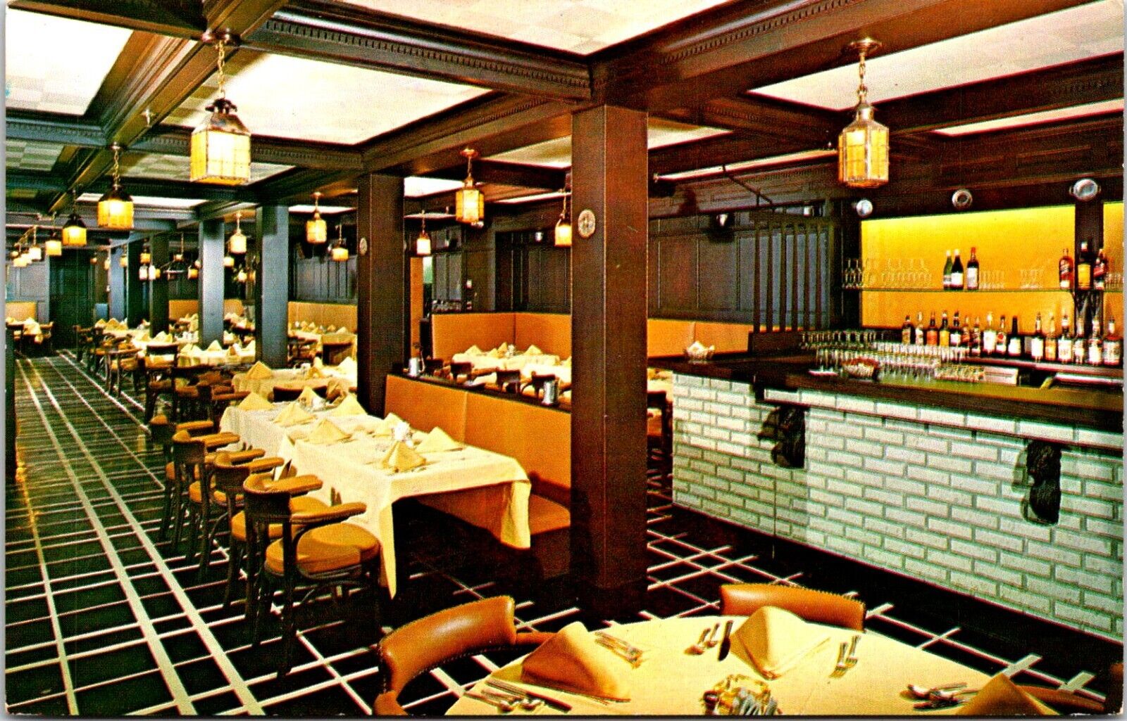 Postcard Kenwood Country Club, Grill and tap Room Interior, Bethesda Maryland 