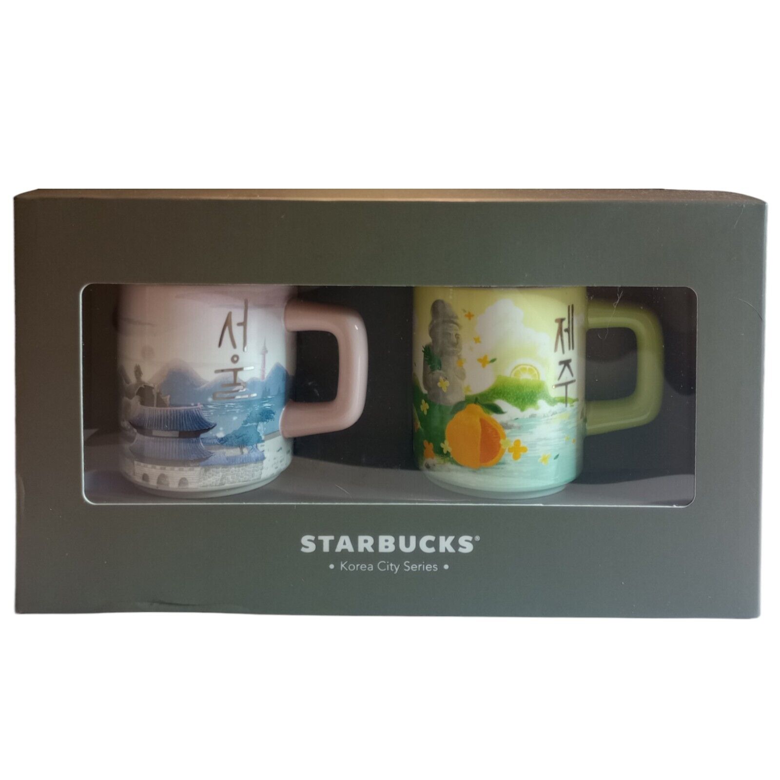 Starbucks Korea City Series: Seoul & Jeju Demi Mug Set - 89ml 3 oz Boxed Set