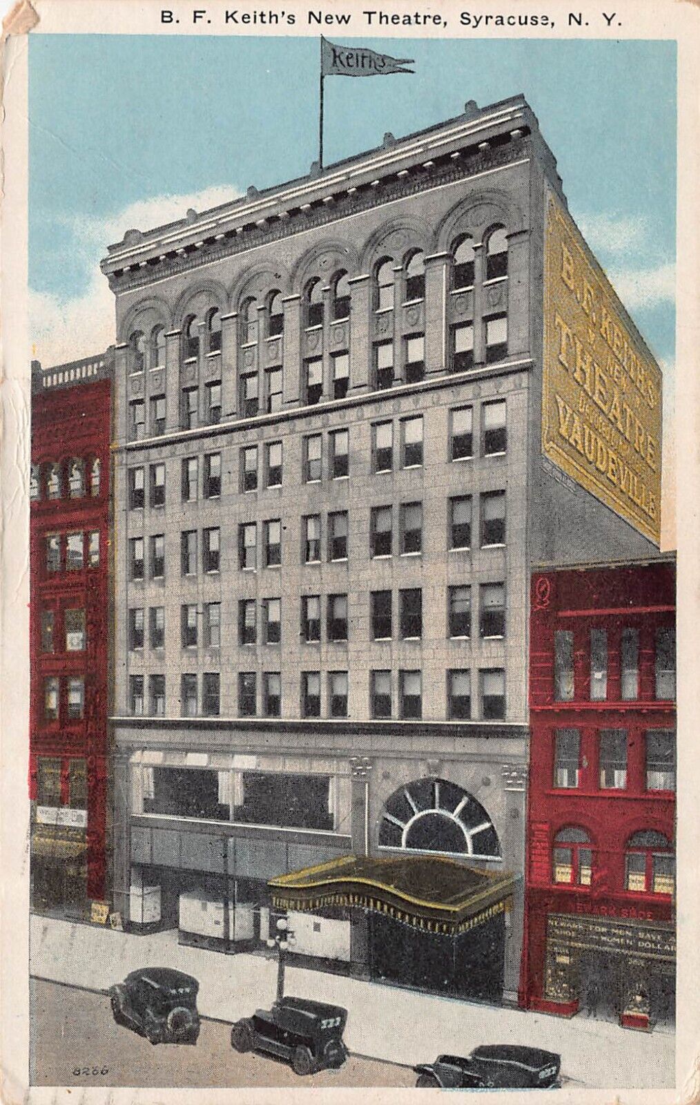 Syracuse NY New York B. F. Keith\'s New Theatre Street View WB c1919 Postcard