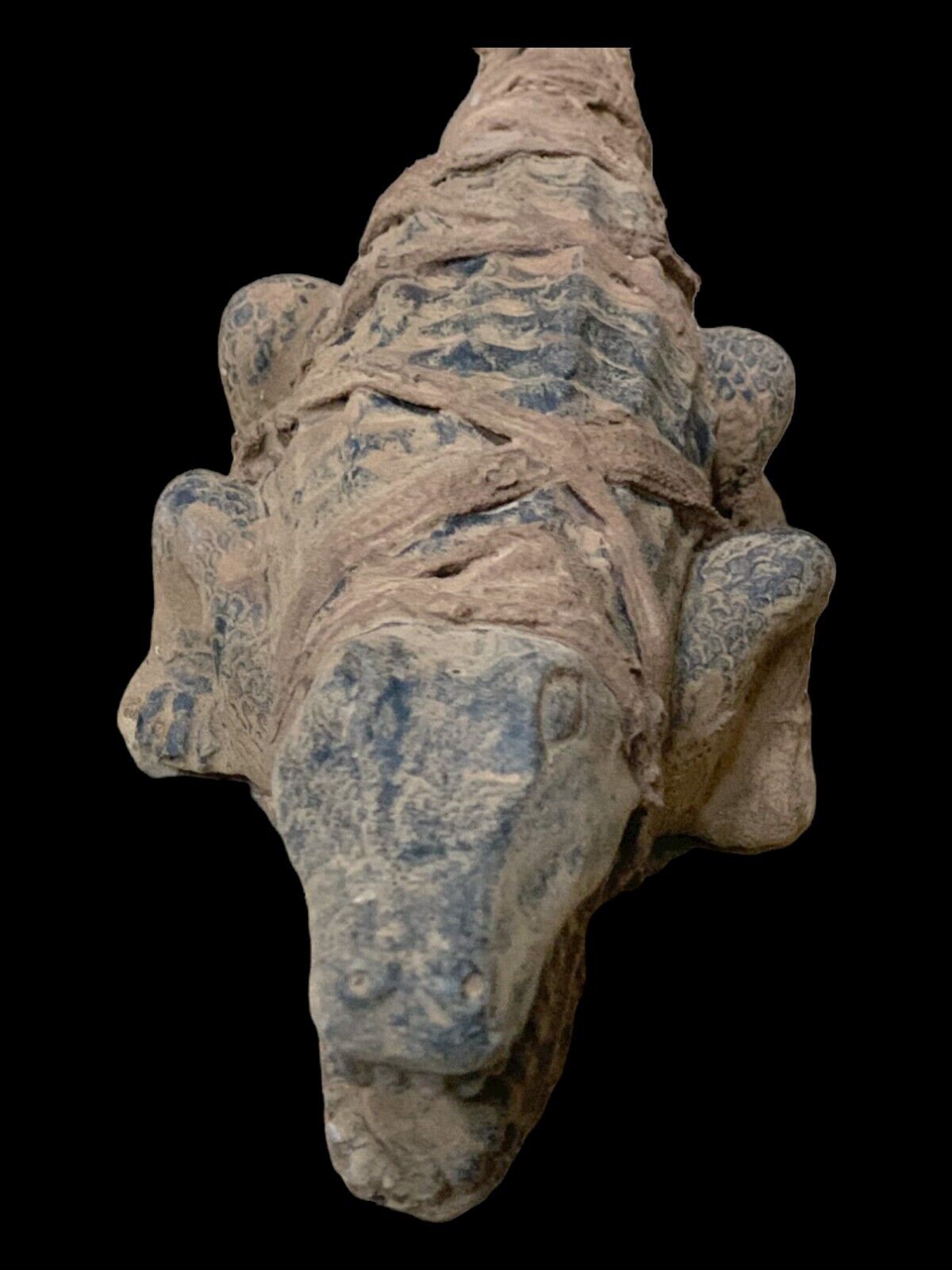 RARE HANDMADE ANTIQUE ANCIENT Egyptian Statue God Sobek Crocodile Protective