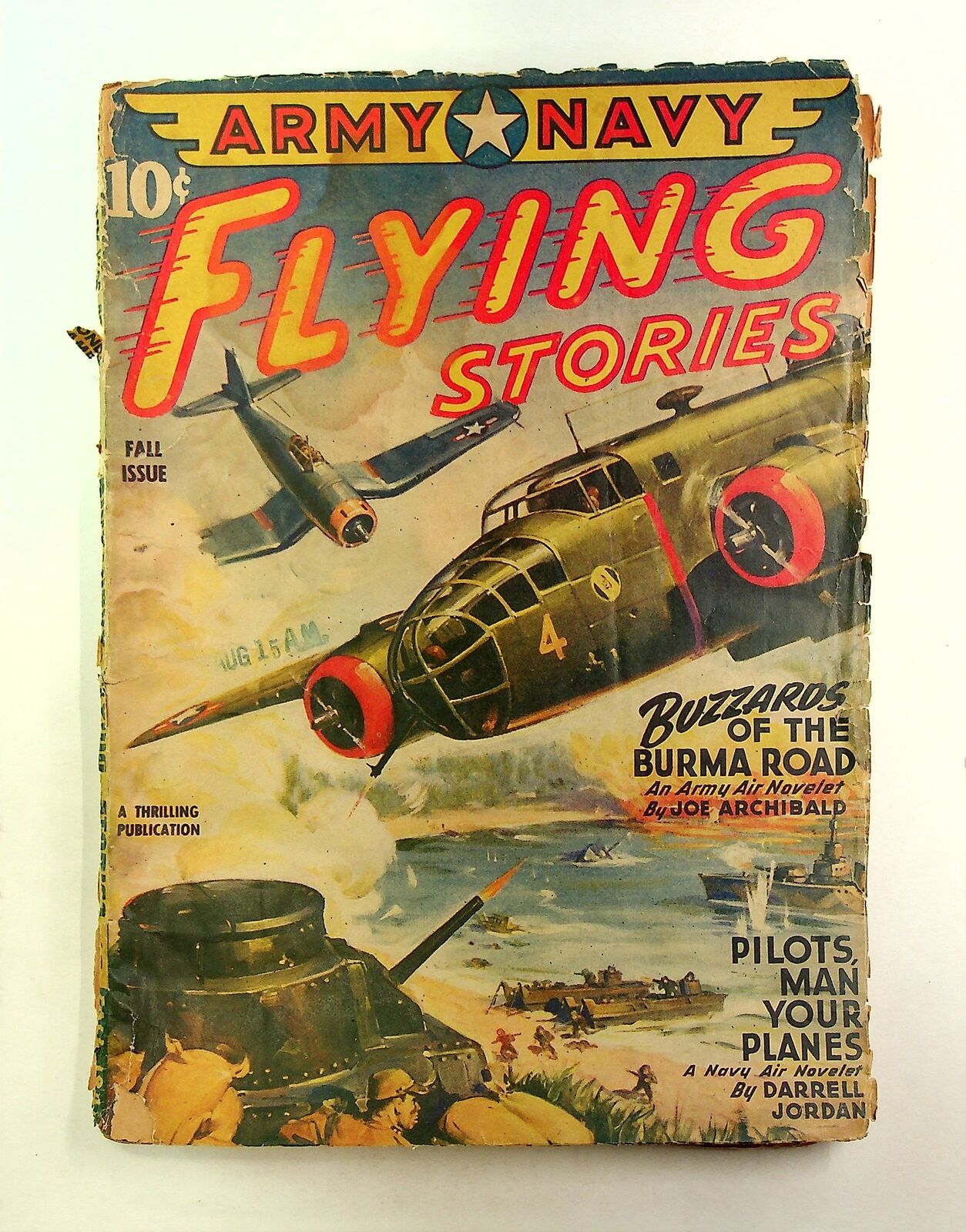 Army-Navy Flying Stories Pulp Sep 1944 Vol. 4 #2 FR Low Grade
