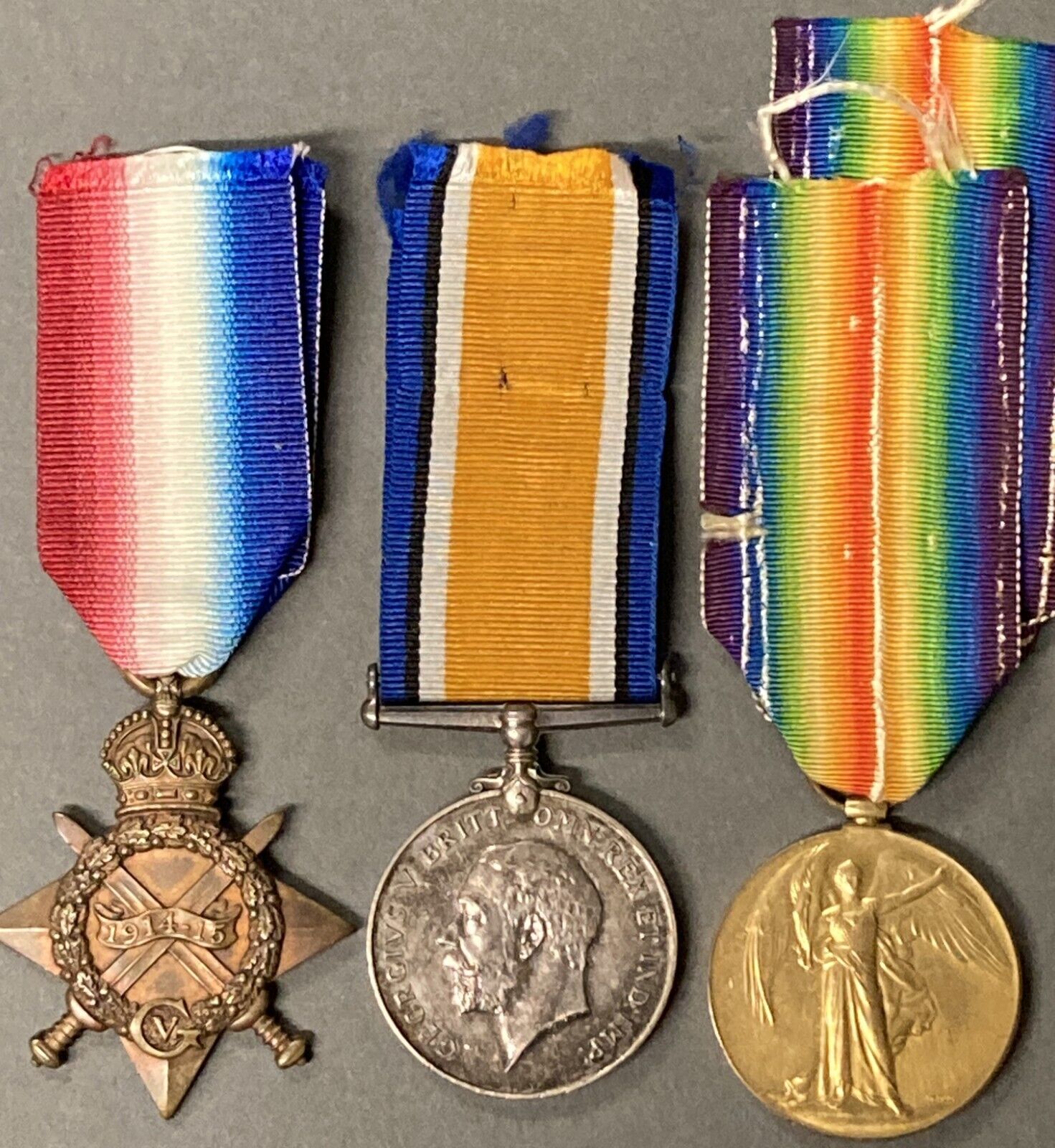 WWI British Medal Group 14-15 Star British War and Victory Medals Named Numbered