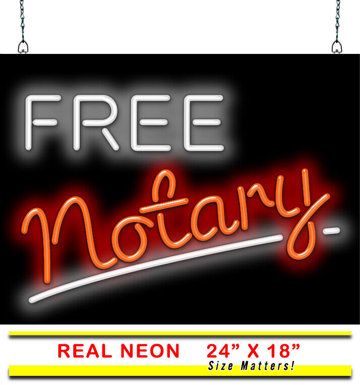 Free Notary Neon Sign | Jantec | 24\