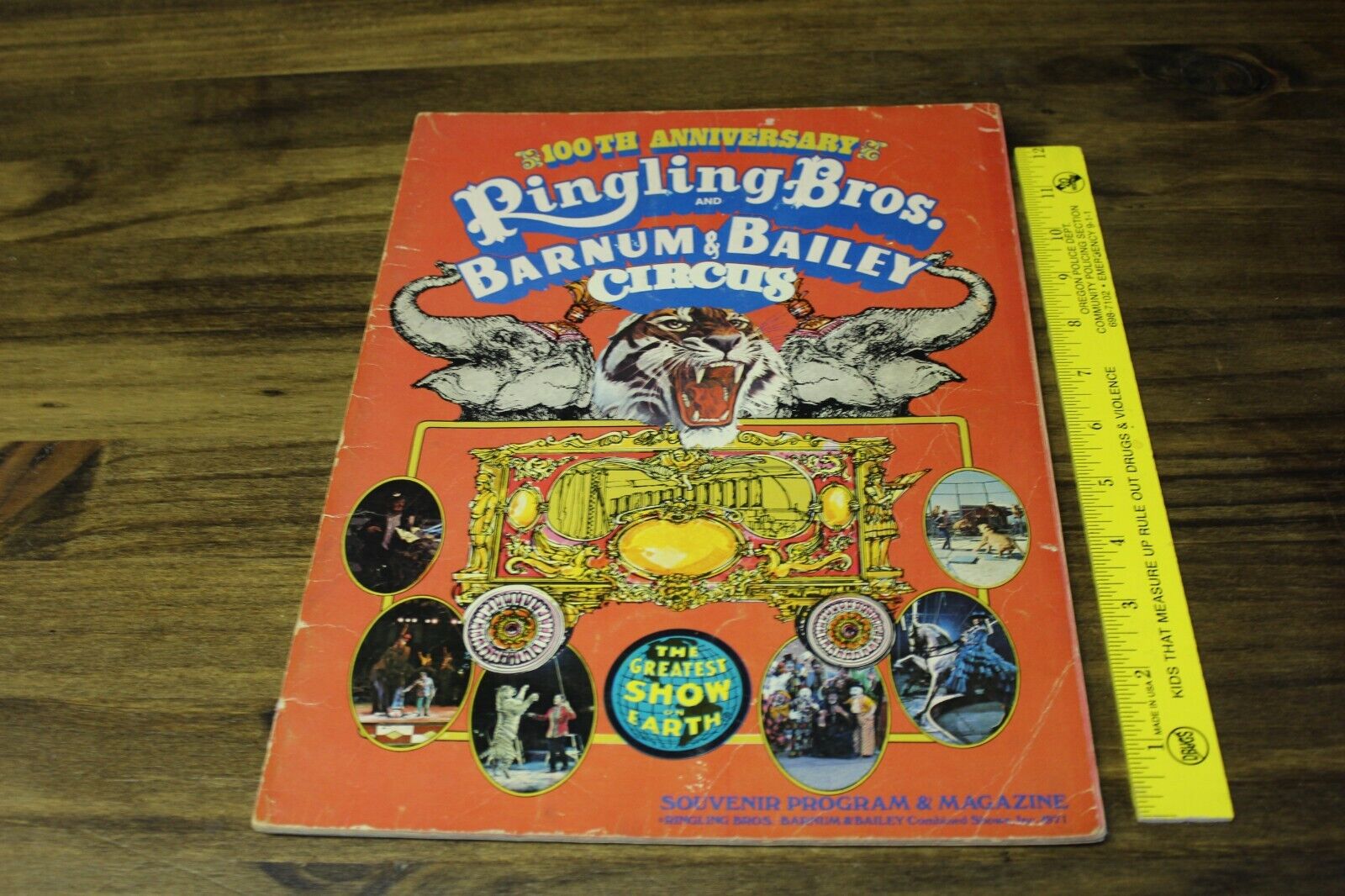 Vintage Ringling Bros Barnum & Bailey Circus 100th Anniversary Program Magazine