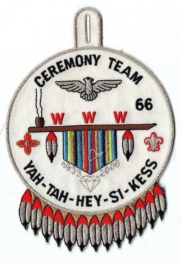 Boy Scout OA 66 Yah-tah-hey-si-kess 2008 75th Anniversary Ceremony Team Patch