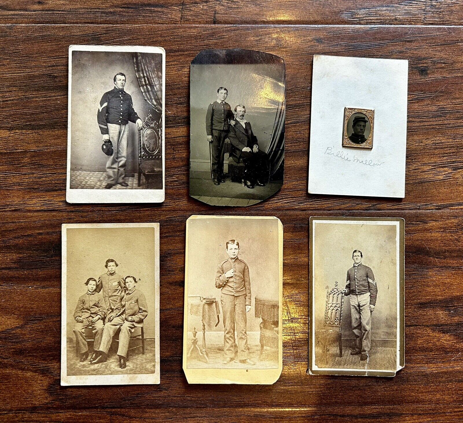 Lot Of 6 Civil War Related Tin Types & CDV’s 