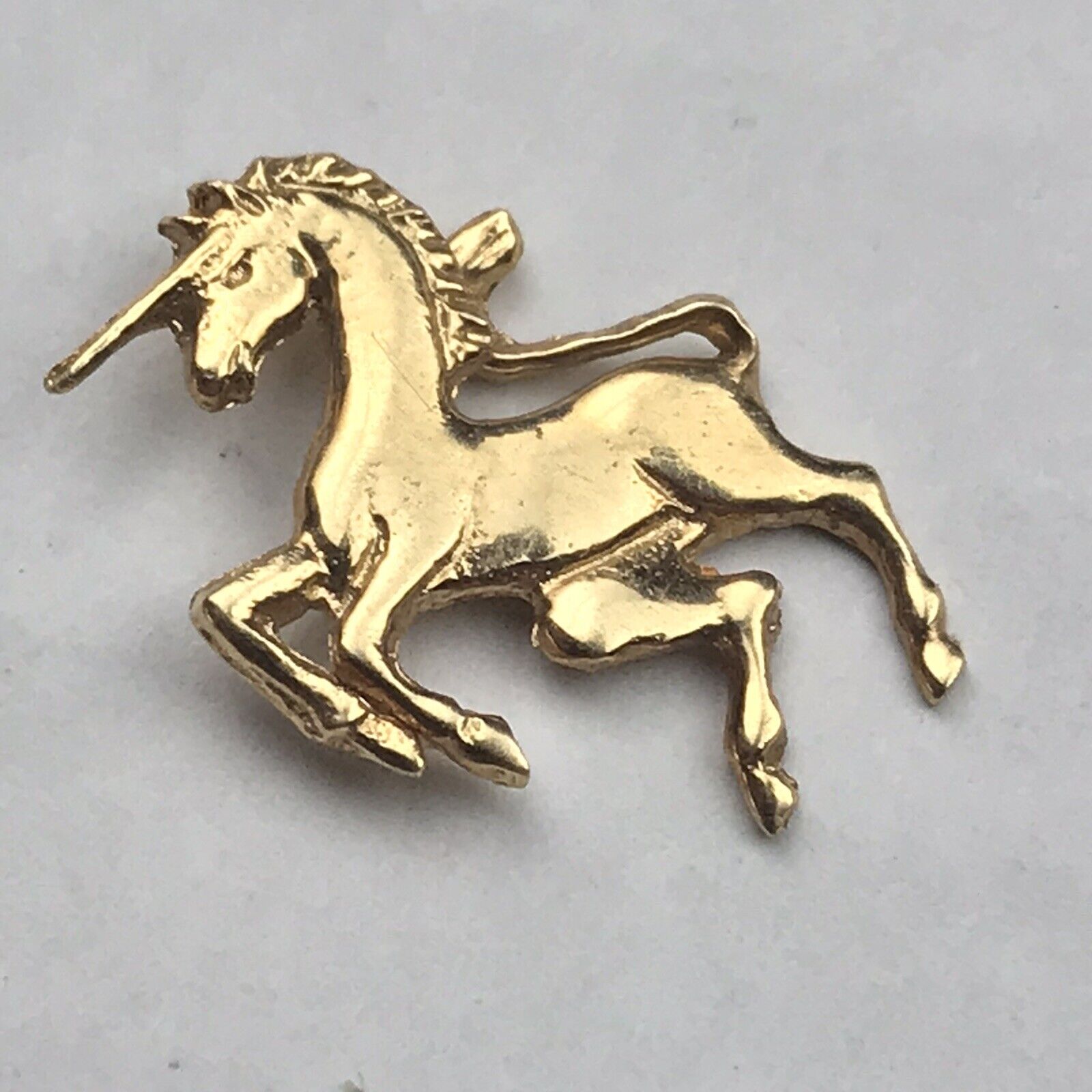 Unicorn Gold Tone Small Vintage Pin