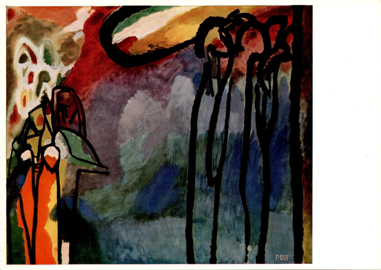 Wassily Kandinsky, Städtische Galerie München, Hanfstaengl- Postcard
