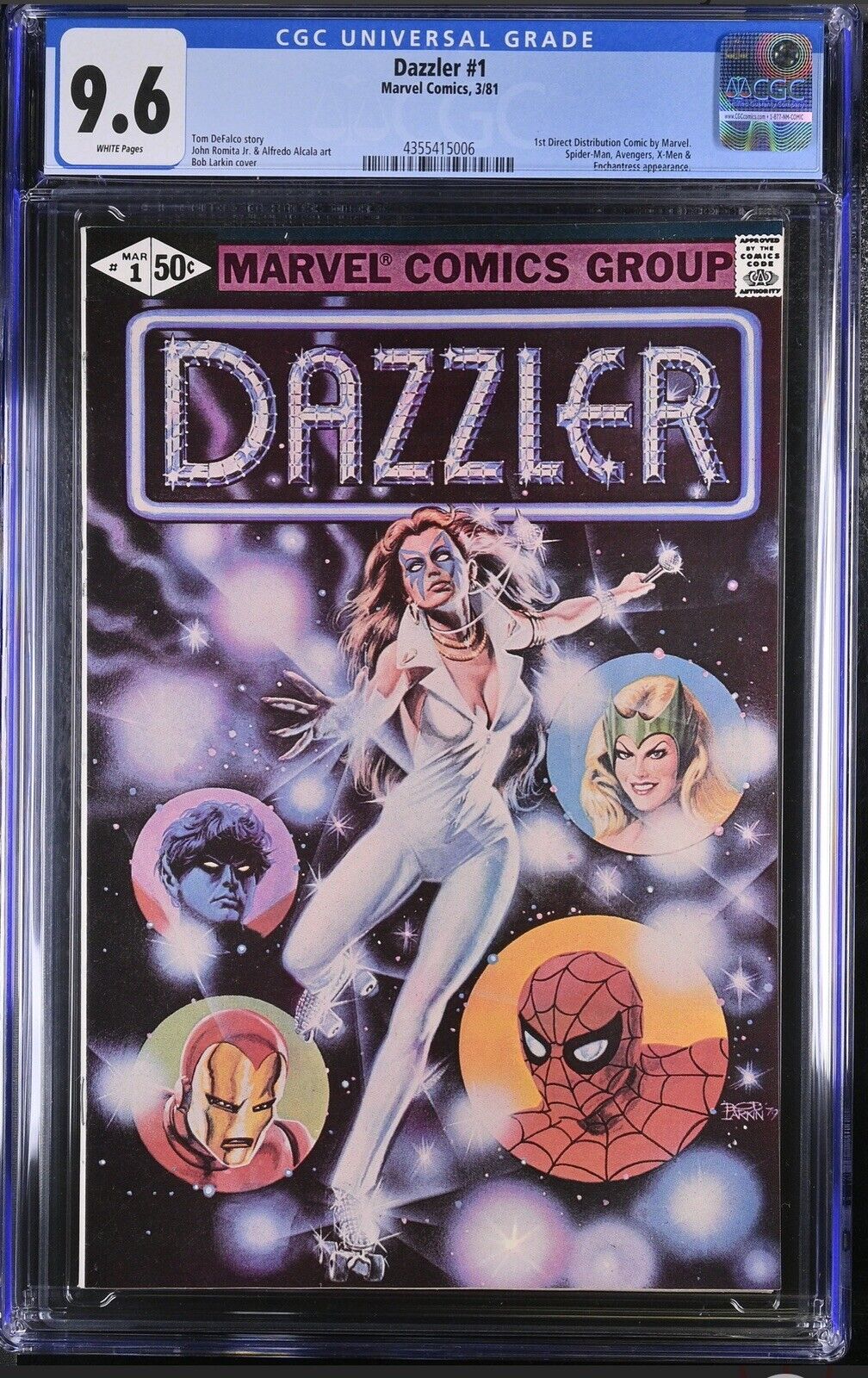 Dazzler 1 ~ CGC 9.6 ~  1981 ~ Premier Issue ~ White Pages ~ Near Mint +
