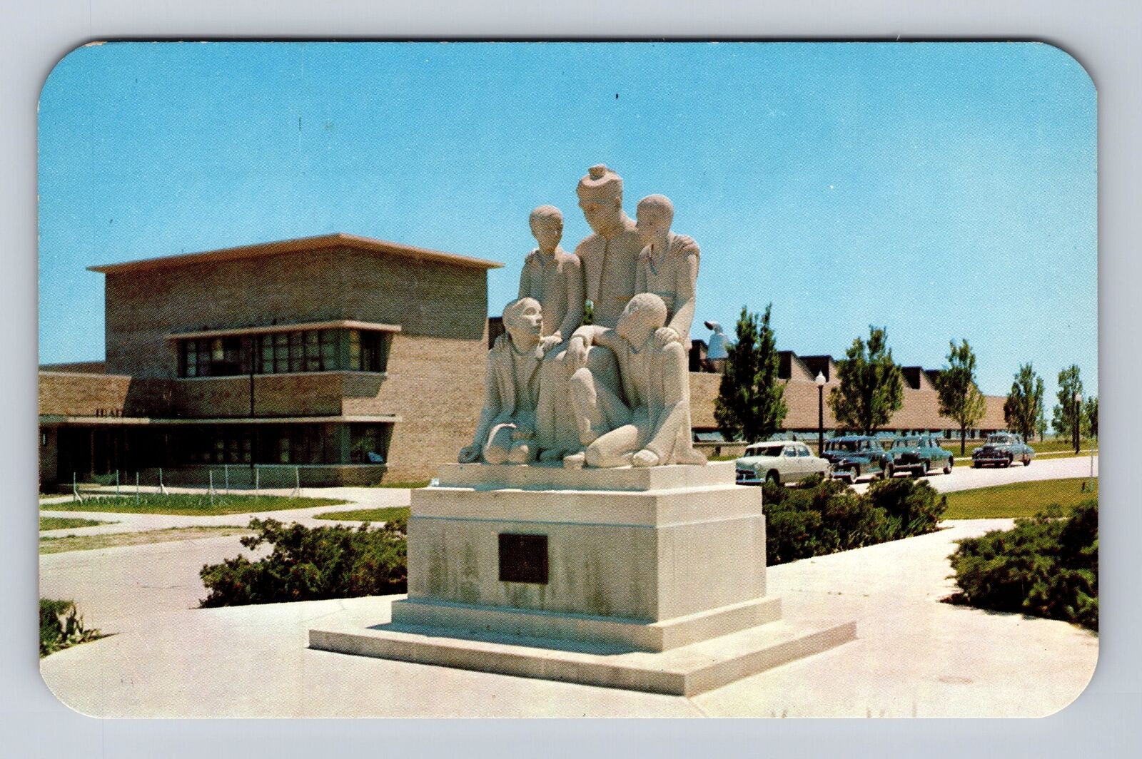 Boys Town NE-Nebraska, Father Flanagan And Boys Monument, Vintage Postcard