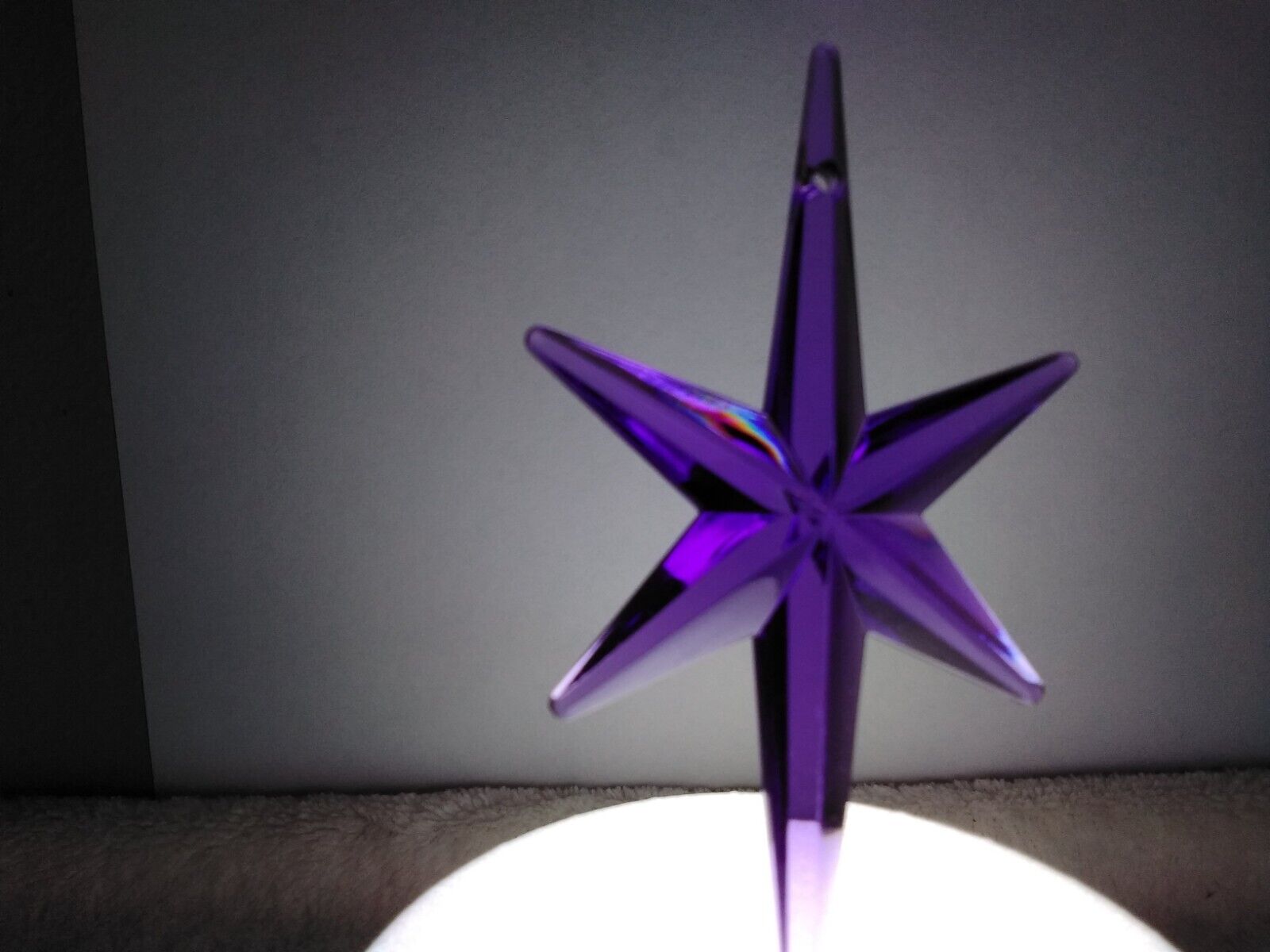 Large Purple Pentagram Star for Ceramic Christmas Trees.