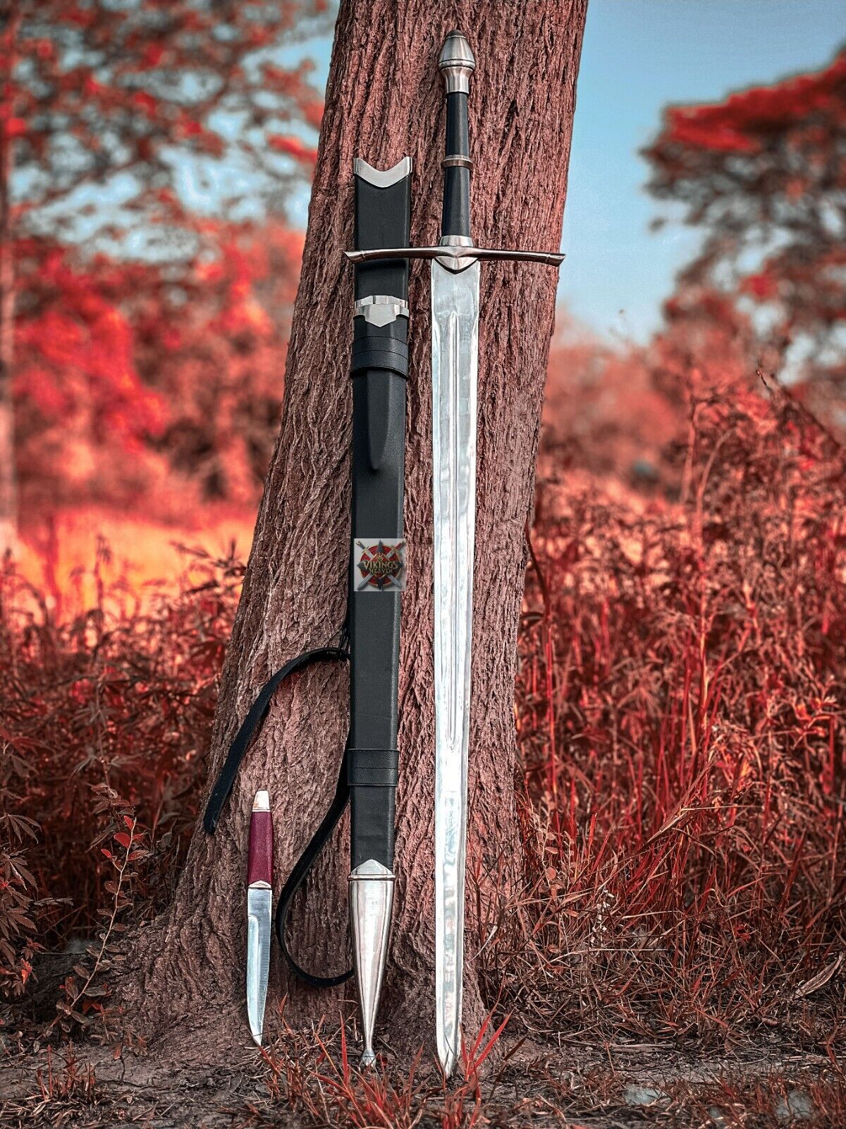 Fully Handmade Aragorn Strider Ranger Sword Replica with Knife & Scabbard | LOTR