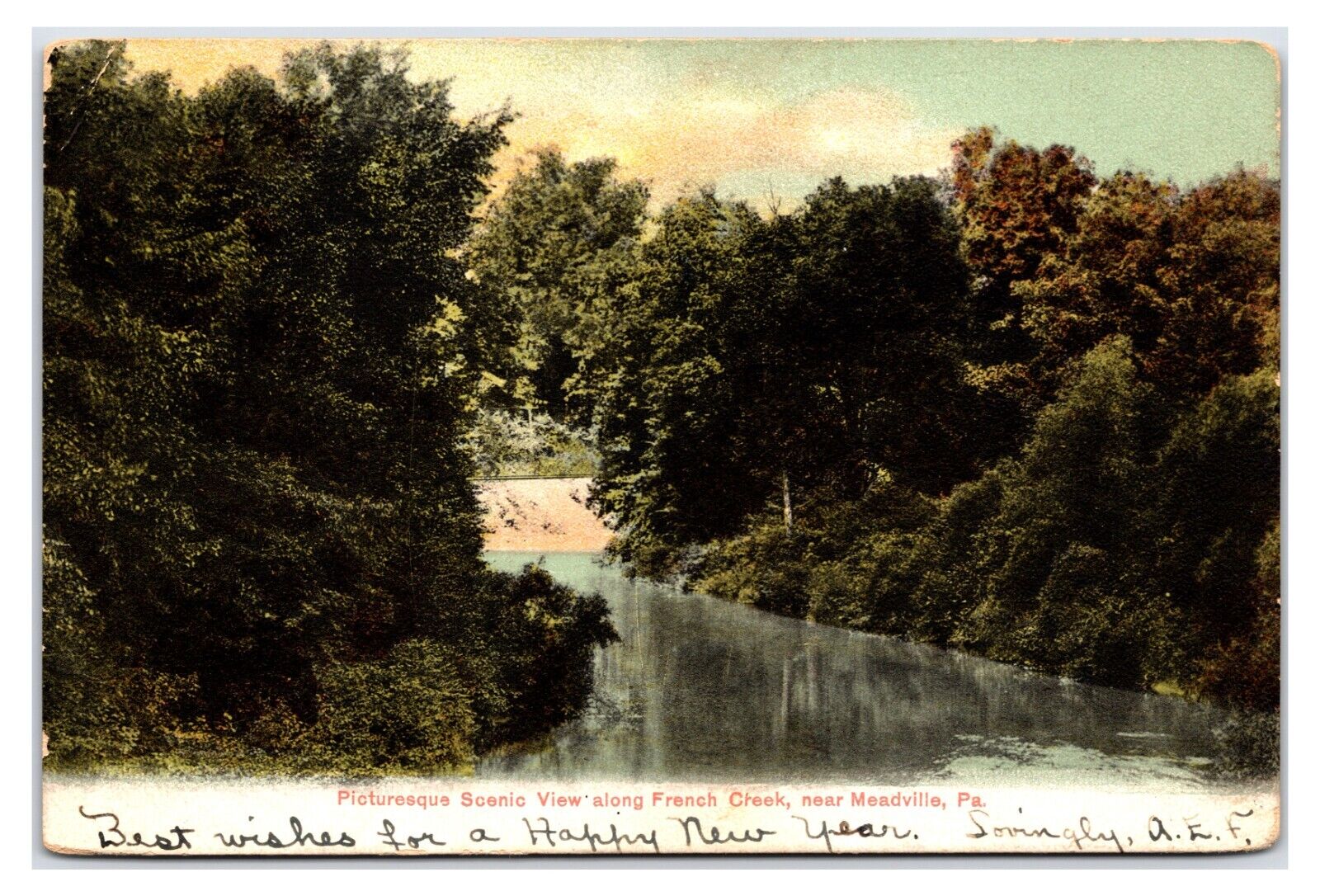 Early 1900s- French Creek - Meadville, Pennsylvania Postcard (Posted 1906)