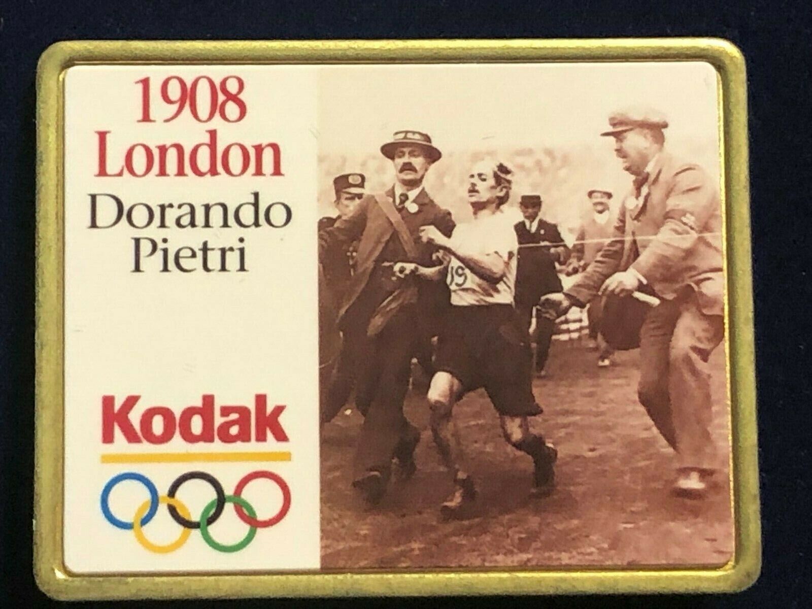 Vintage 1995 Kodak Lapel Hat Pin - 1908 Dorando Pietri London Olympics
