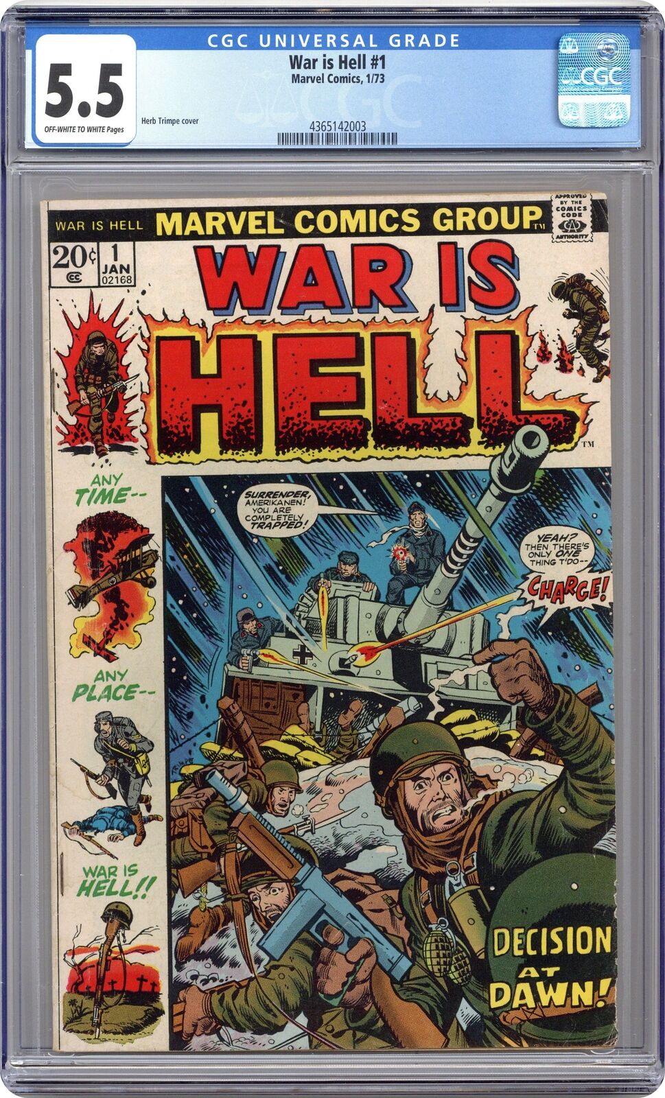 War Is Hell #1 CGC 5.5 1973 4365142003
