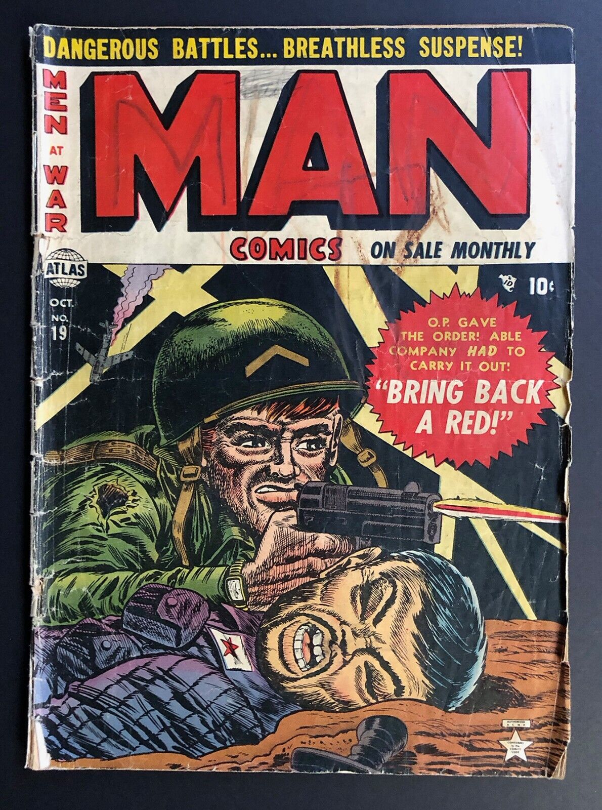 Man Comics No. 19 1952 Atlas Korean War Comic Russ Heath Dave Berg Red Menace