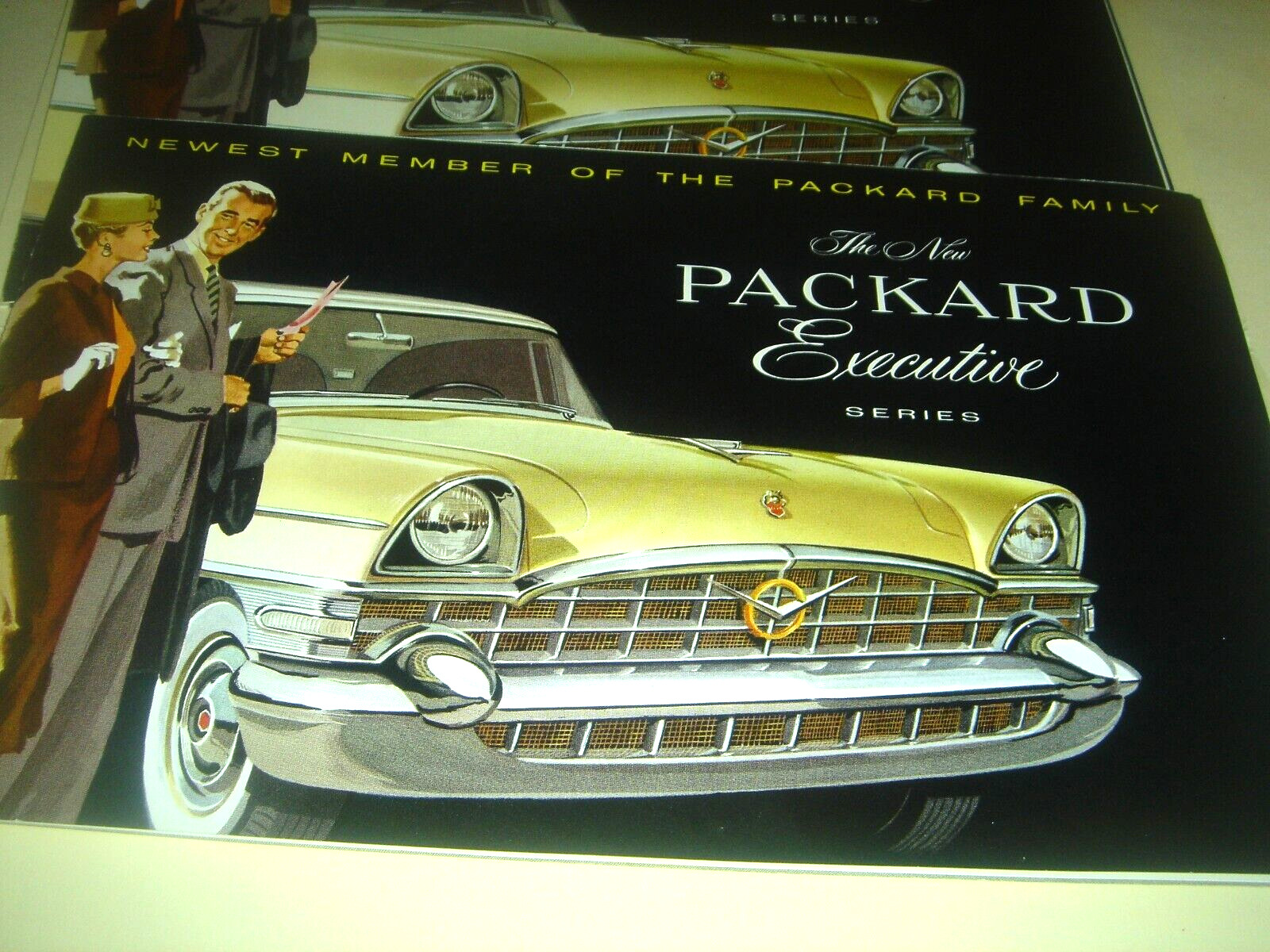 1956 Packard CAR,Executive Series Vintage- Sales Brochure- ALL COLOR - FOLD OUT