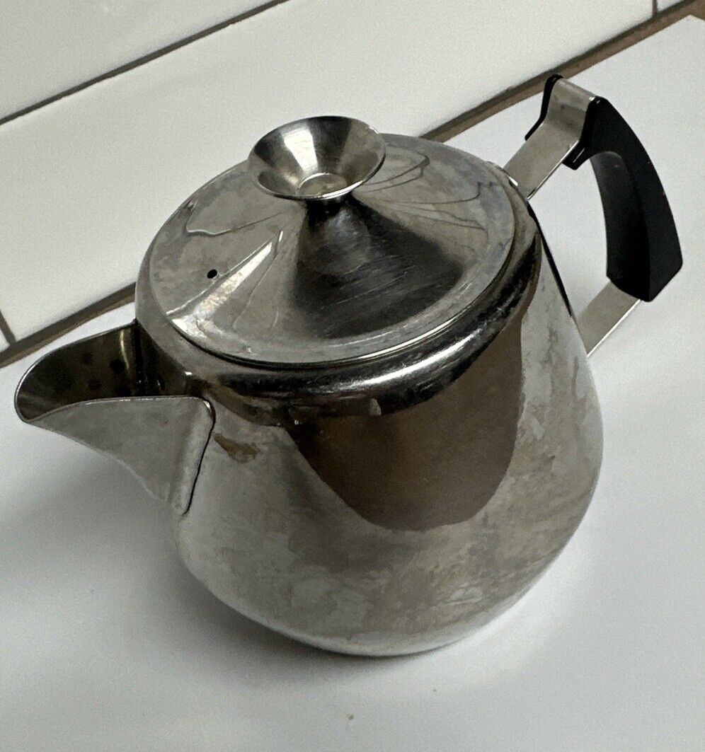 Vintage Swan Brand Westbury Stainless Steel Tea Pot  Made In England 4 Cup