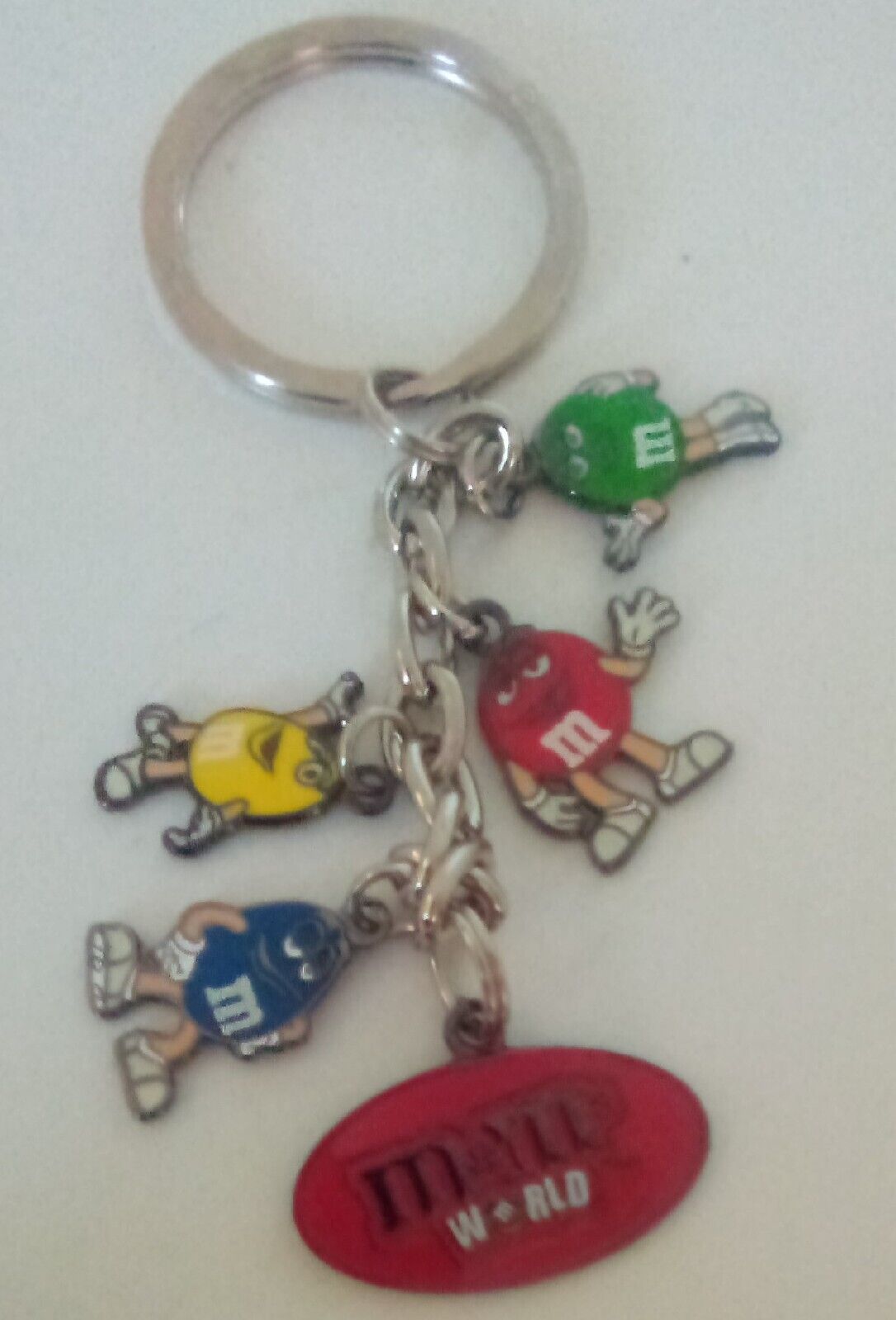 m&m\'s Mrs Green Red Yellow Blue Character w/ m&m LOGO Keychain / Zip Pull 
