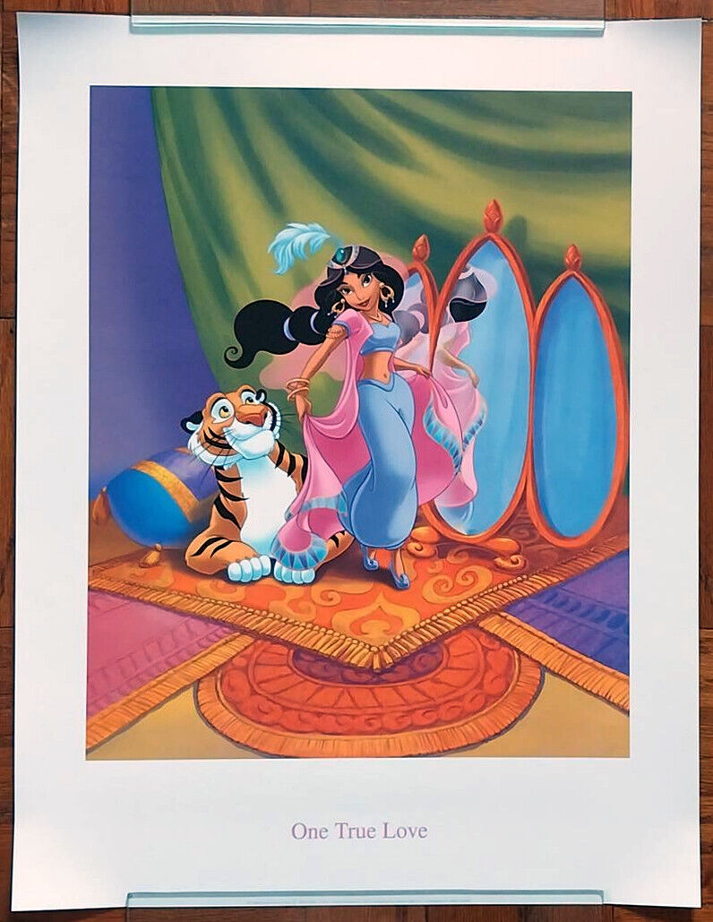 Jasmine - Aladdin movie- One True Love - Disney Princess Poster 20x26 NEVER HUNG