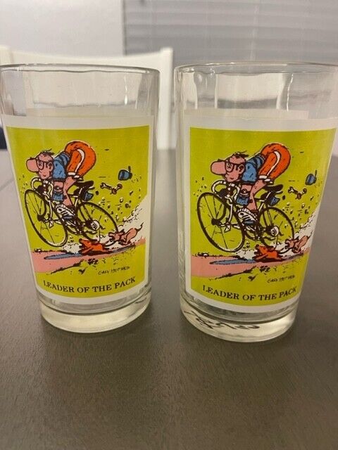 Vintage 1979 Pepsi Leader of the Pack Set of two Glasses by Gary Patterson