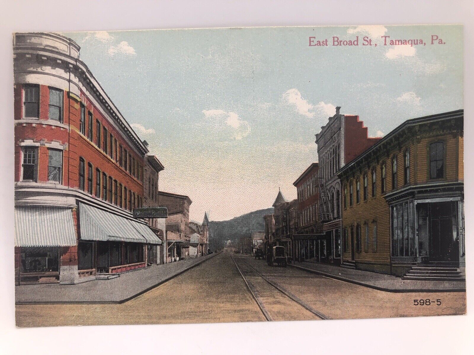 Postcard East Broad Street Tamaqua Pennsylvania Unposted