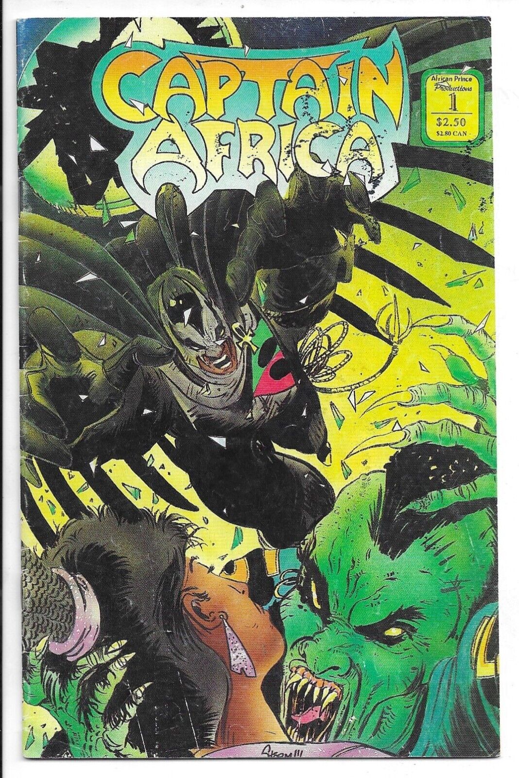 CAPTAIN AFRICA #1  (1992) African Prince Productions 1st appearance RARE HTF VG