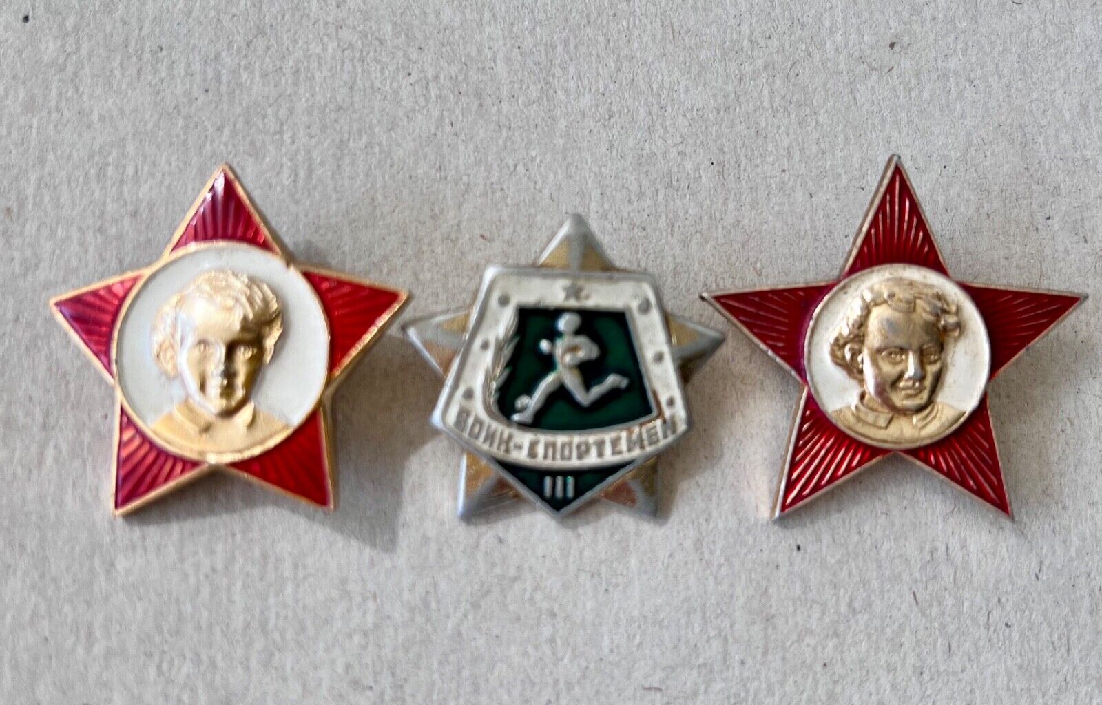 Stars One lot of 3 vintage USSR badges.Original Gift. atmosphere. Soviet